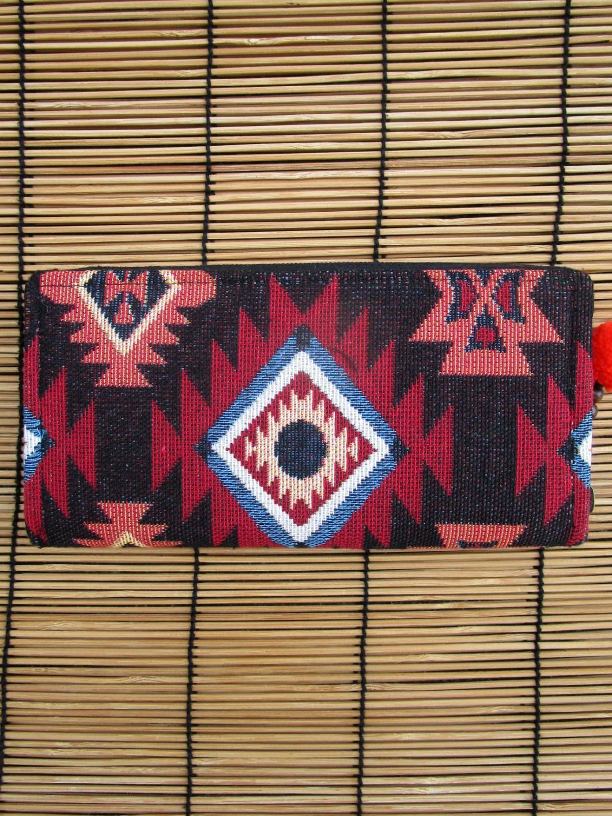 画像2: 織り柄＊ラウンドファスナー＊ウォレット＊長財布