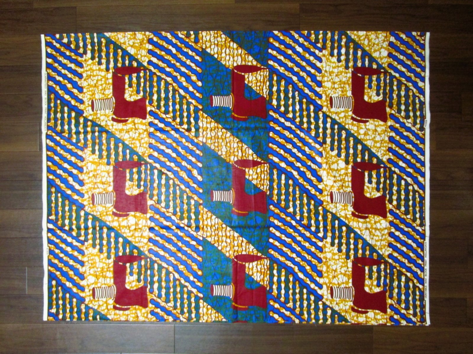 画像: アフリカンプリント生地 パーニュ