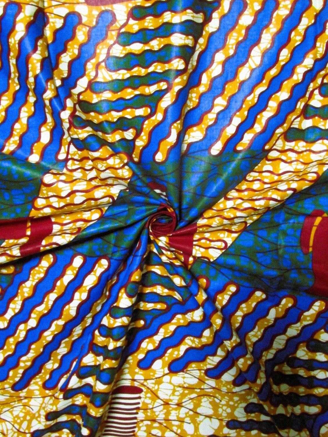 画像: アフリカンプリント生地 パーニュ