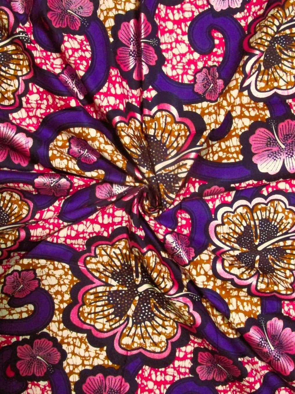 画像: アフリカンプリント生地 パーニュ