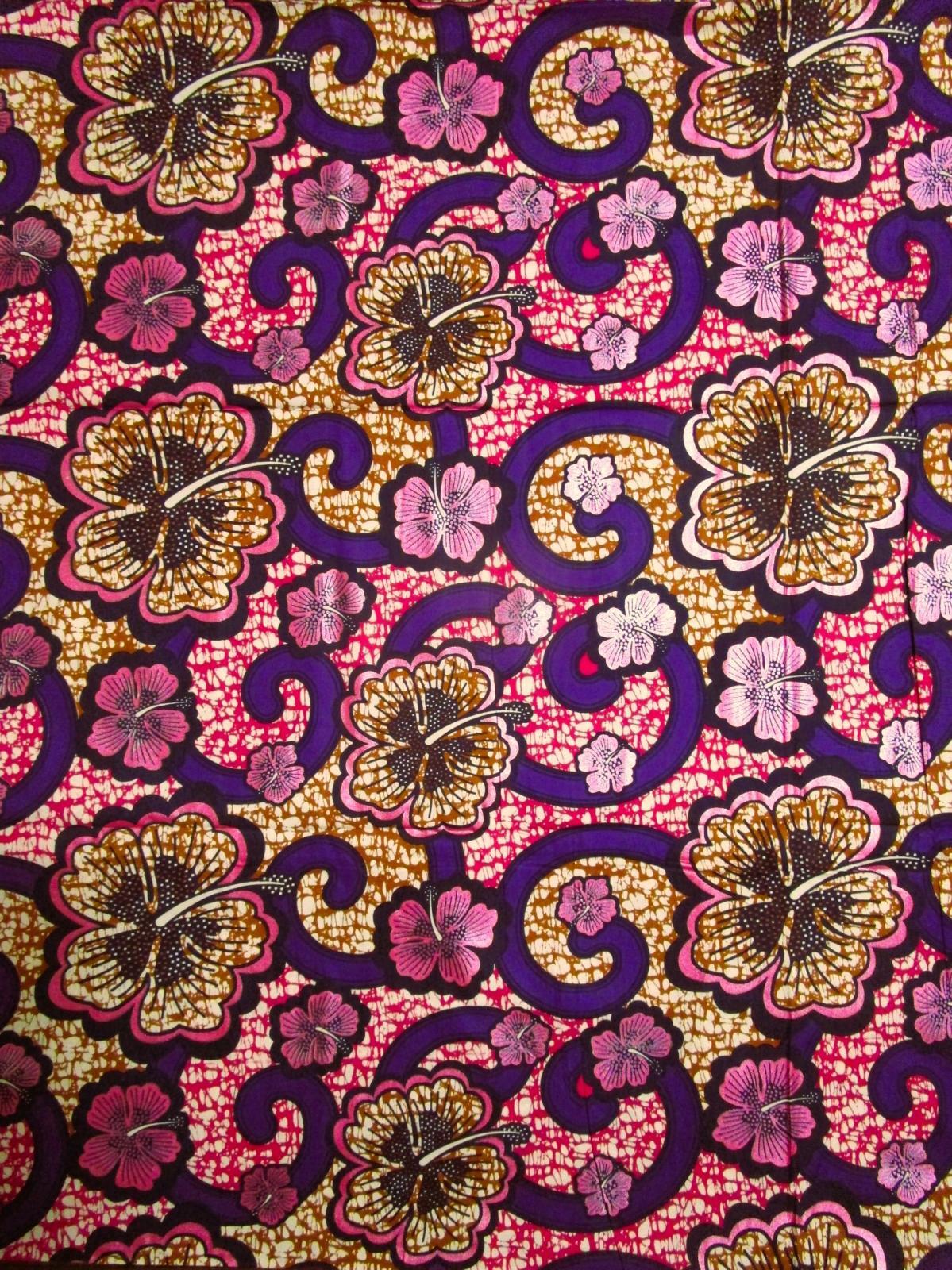 画像1: アフリカンプリント生地 パーニュ