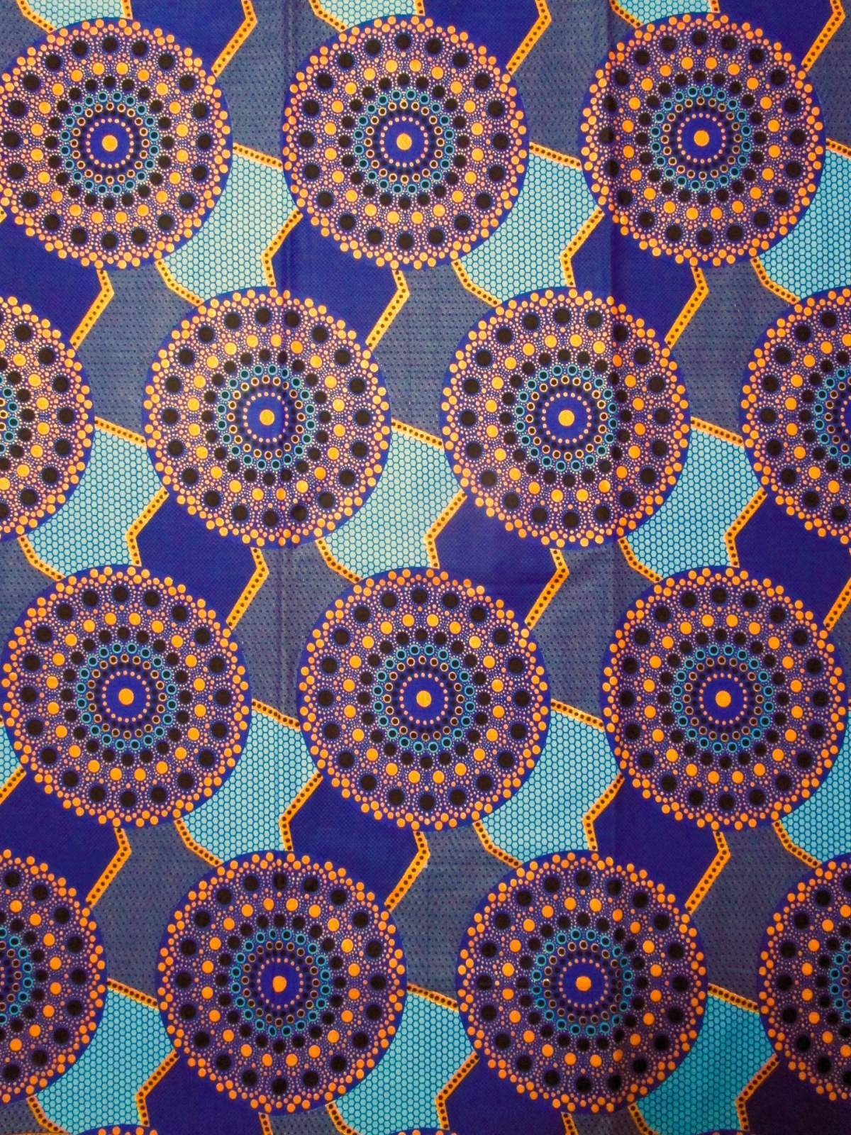 画像1: アフリカンプリント生地 パーニュ