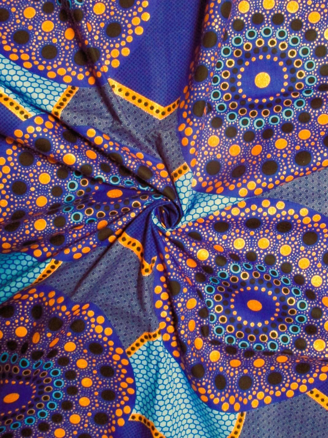 画像: アフリカンプリント生地 パーニュ