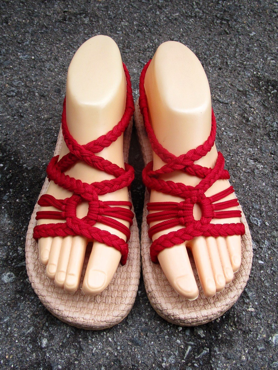 画像1: 【２２・５ｃｍ〜２３ｃｍ】ソフトタイプ＊編み編み＊紐サンダル