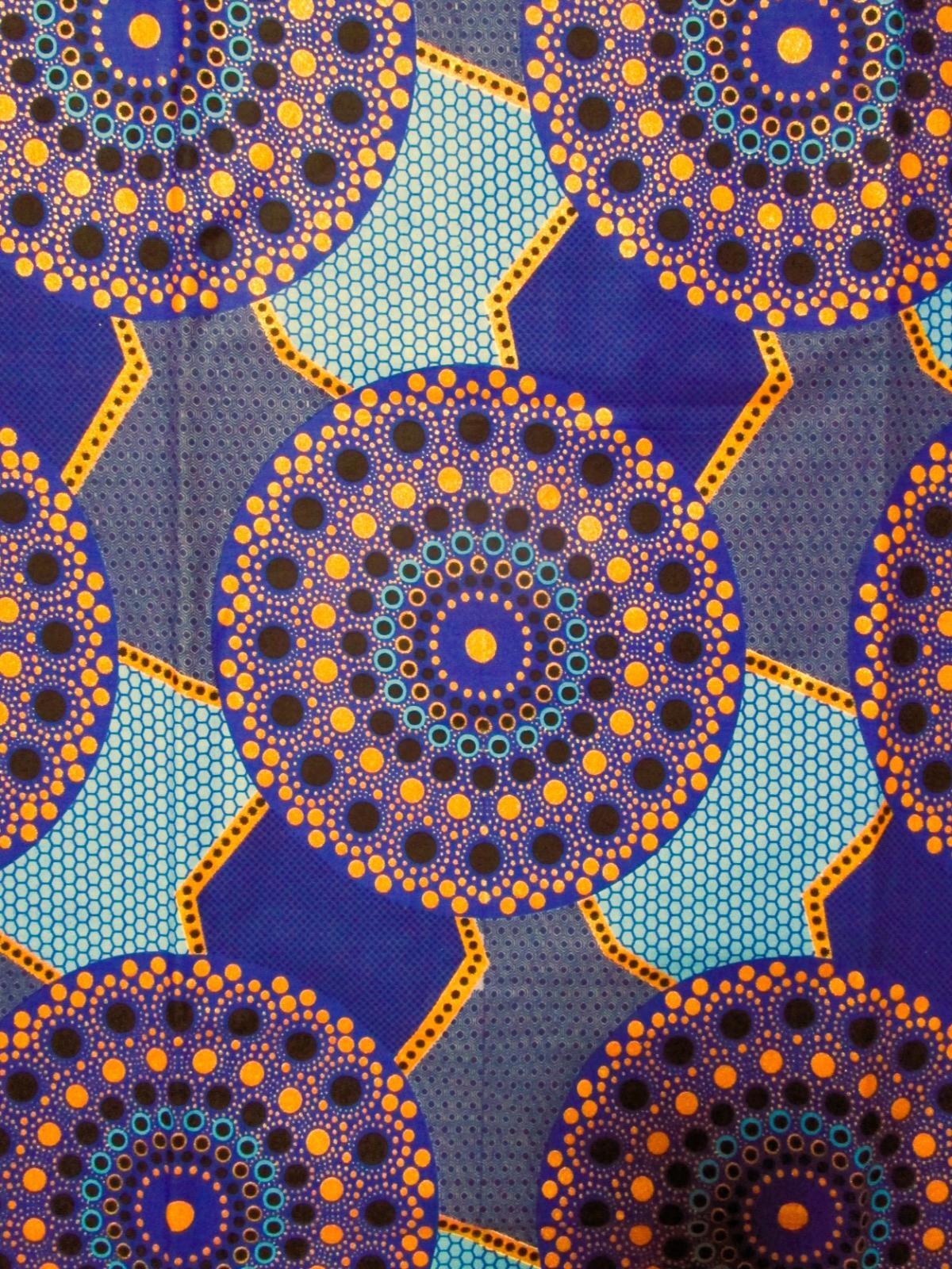 画像: アフリカンプリント生地 パーニュ