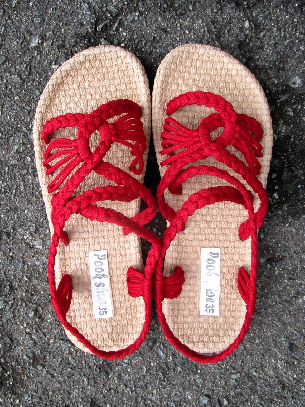 画像: 【２２・５ｃｍ〜２３ｃｍ】ソフトタイプ＊編み編み＊紐サンダル