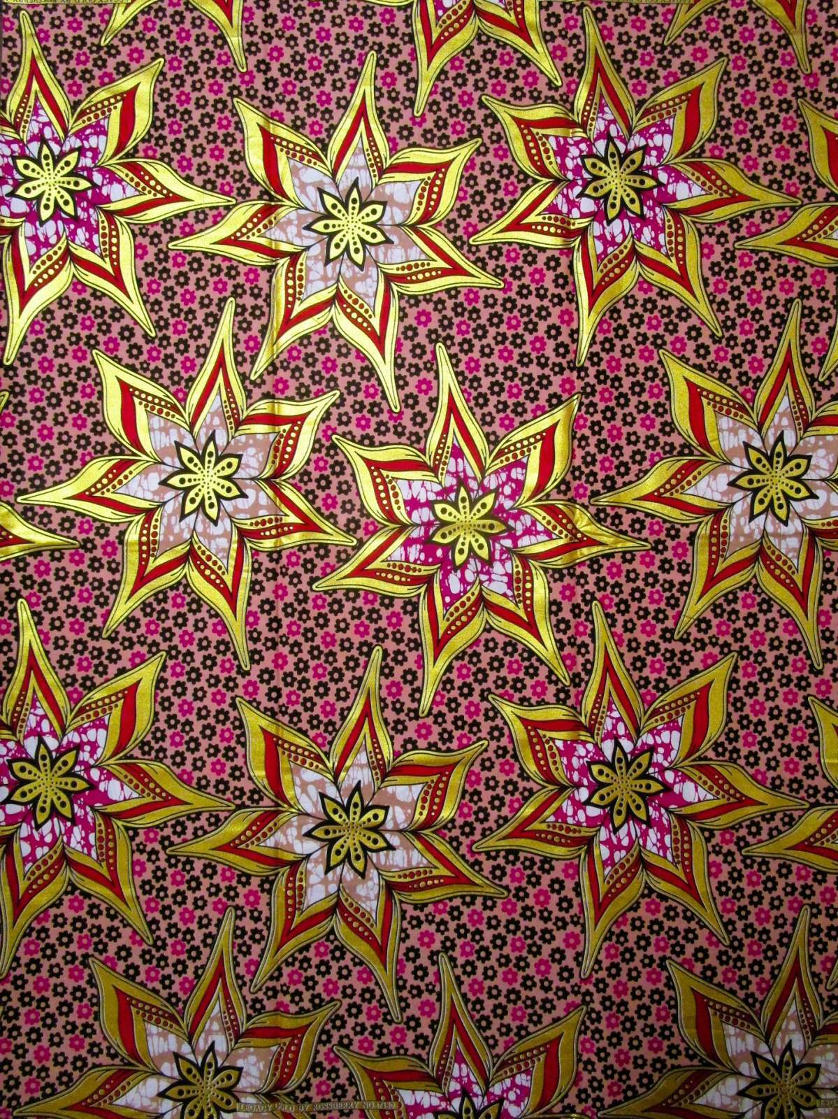 画像1: アフリカンプリント生地 パーニュ