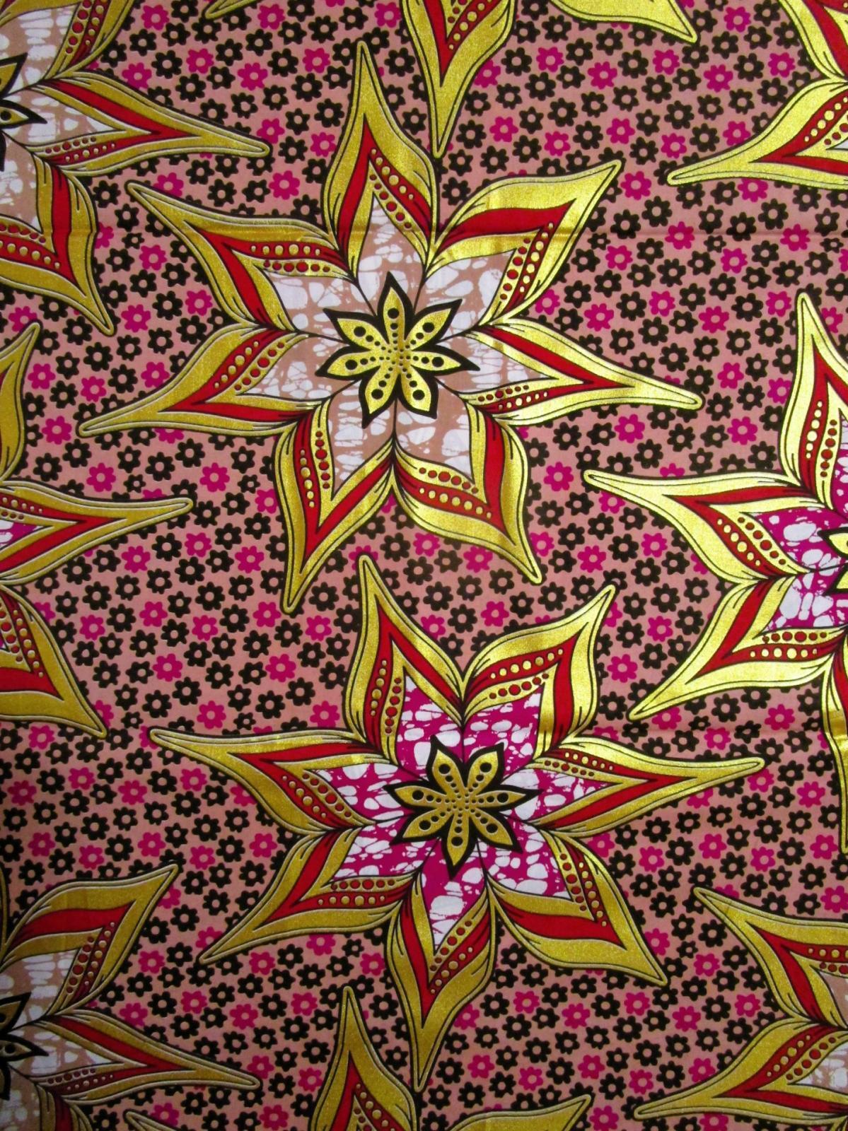 画像: アフリカンプリント生地 パーニュ