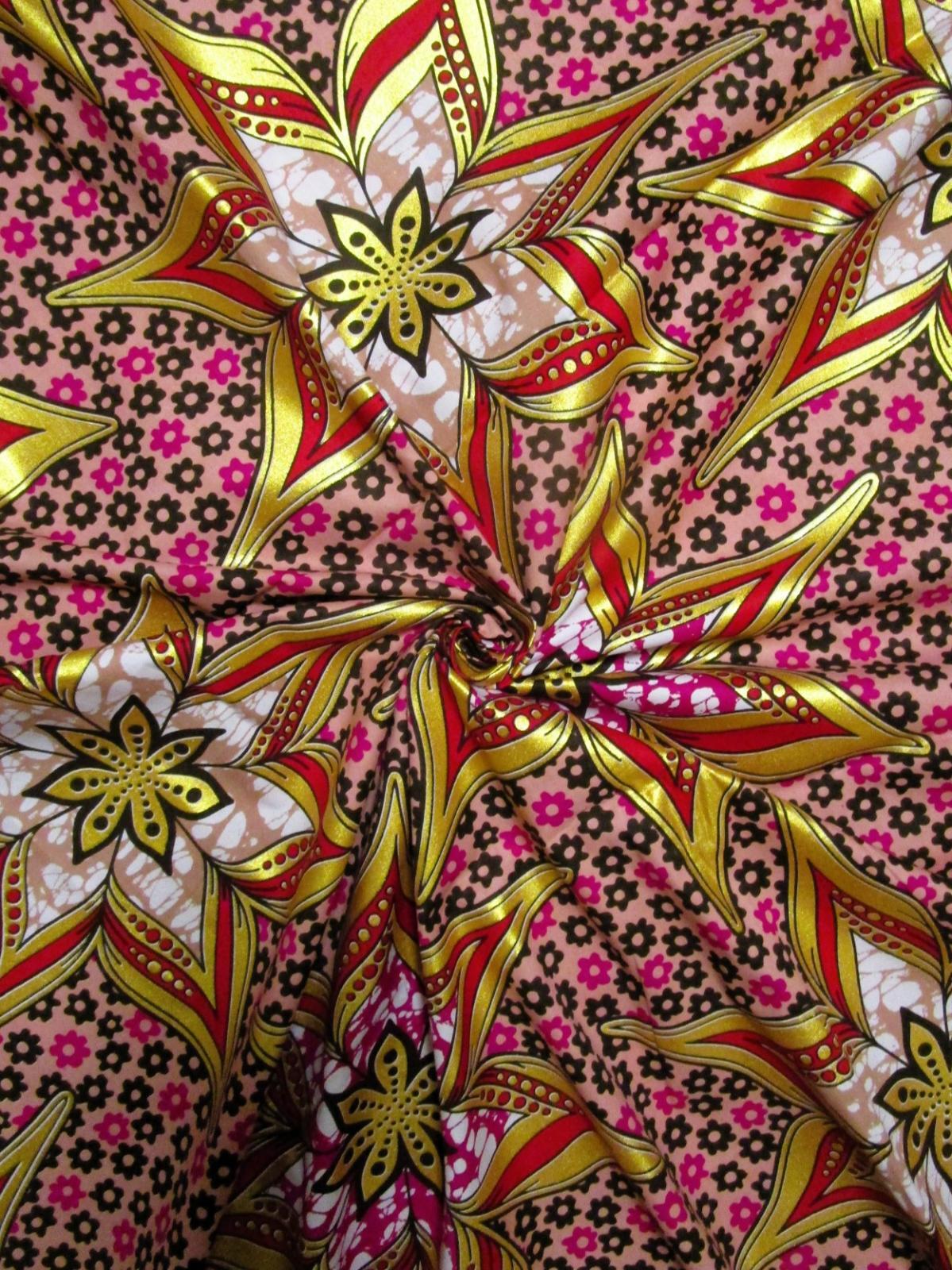 画像: アフリカンプリント生地 パーニュ