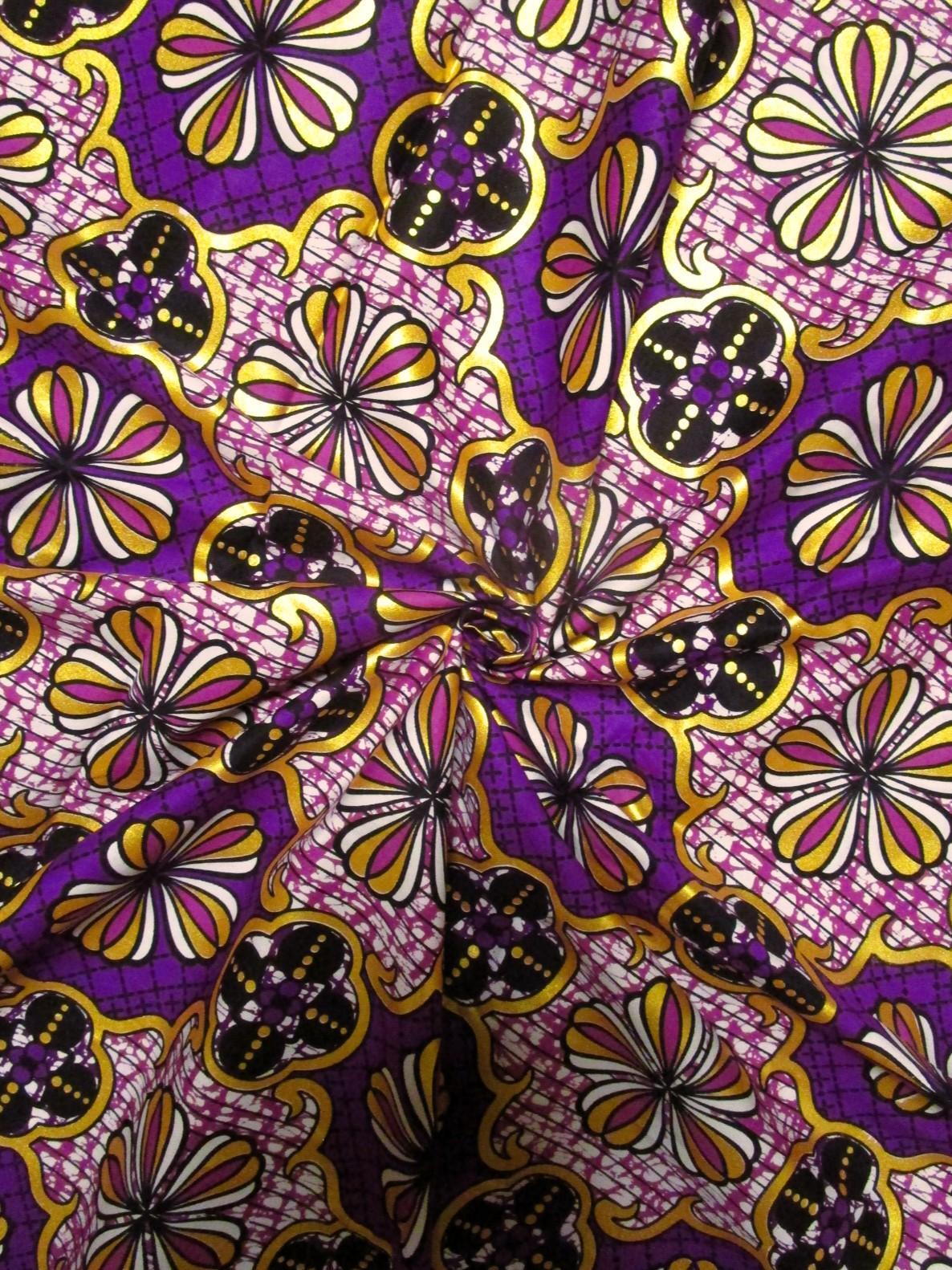 画像: アフリカンプリント生地 パーニュ