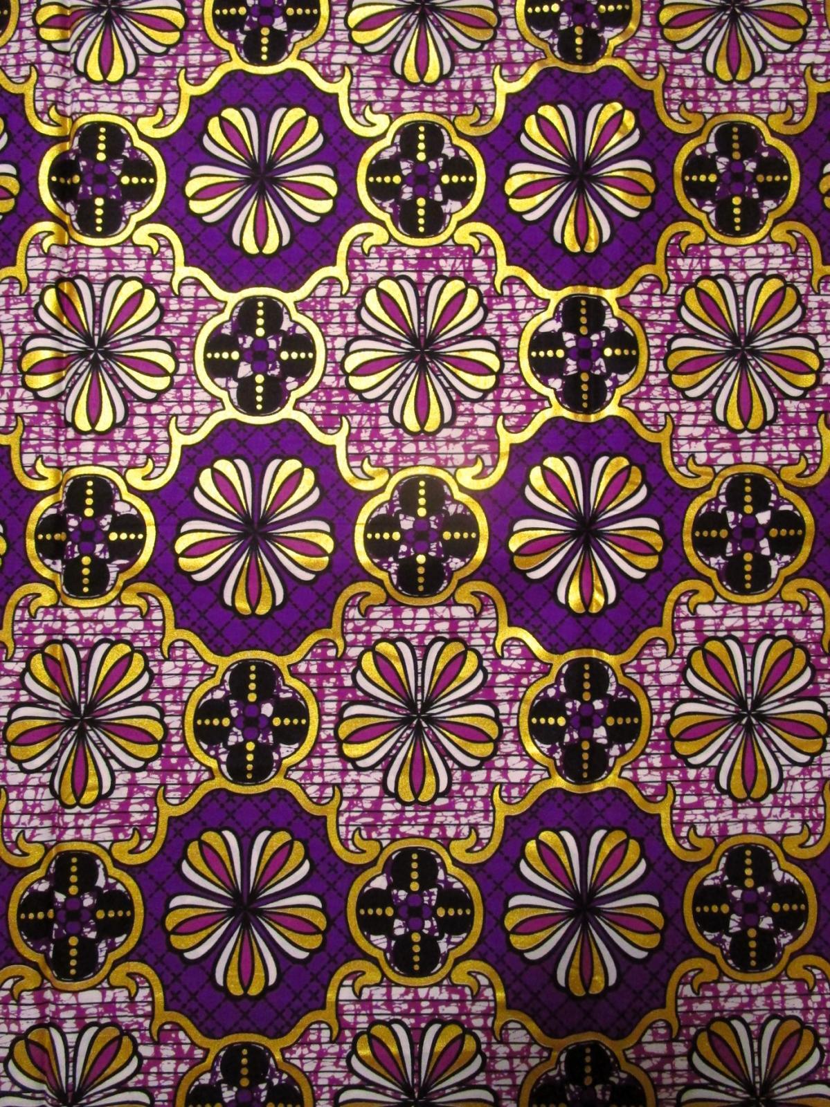 画像: アフリカンプリント生地 パーニュ