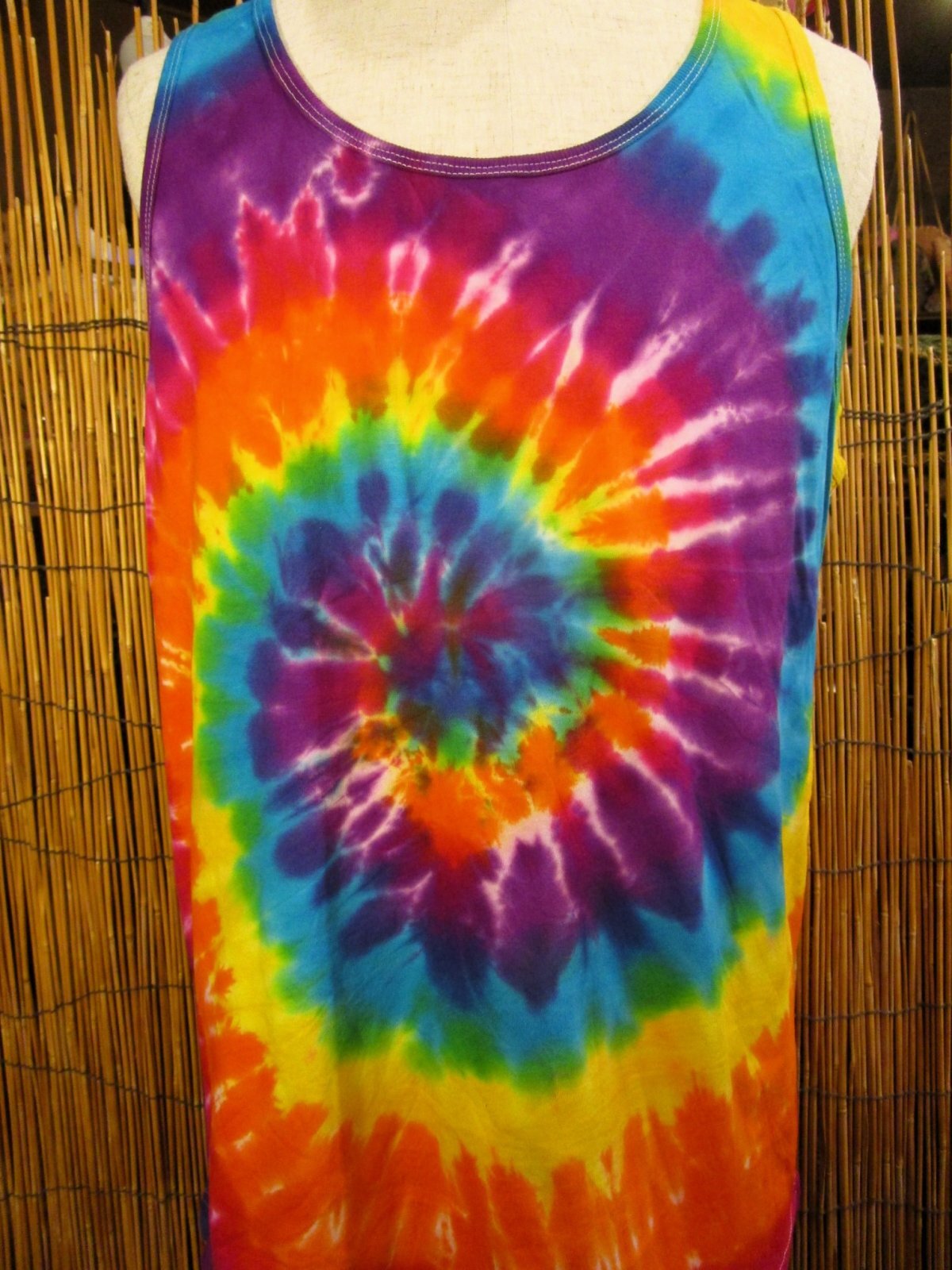 画像: タイダイ染め＊コットン素材＊タンクトップ