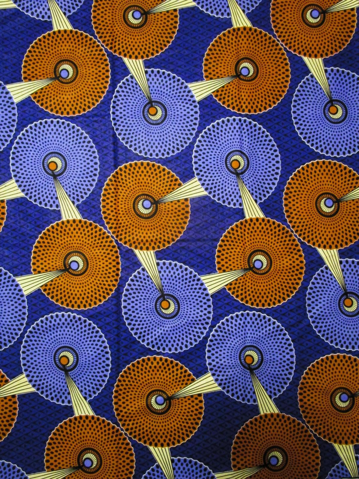 画像1: アフリカンプリント生地 パーニュ