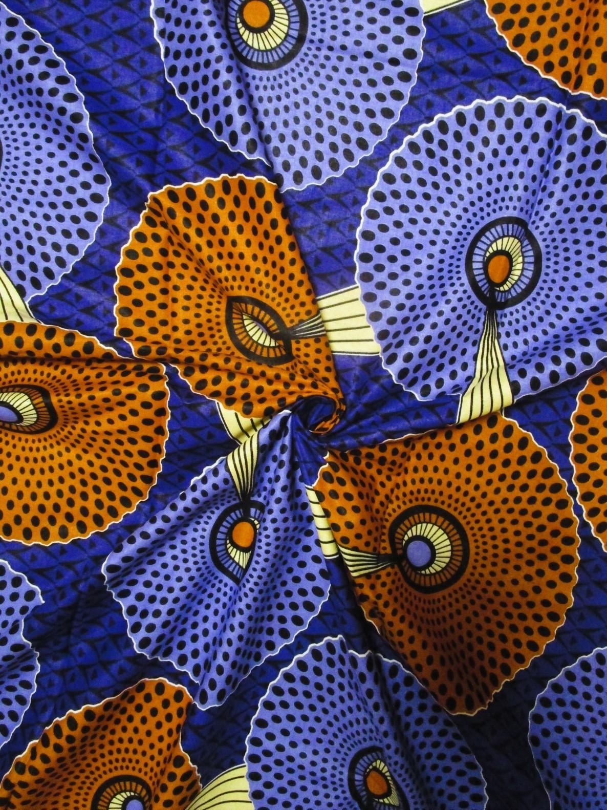 画像: アフリカンプリント生地 パーニュ