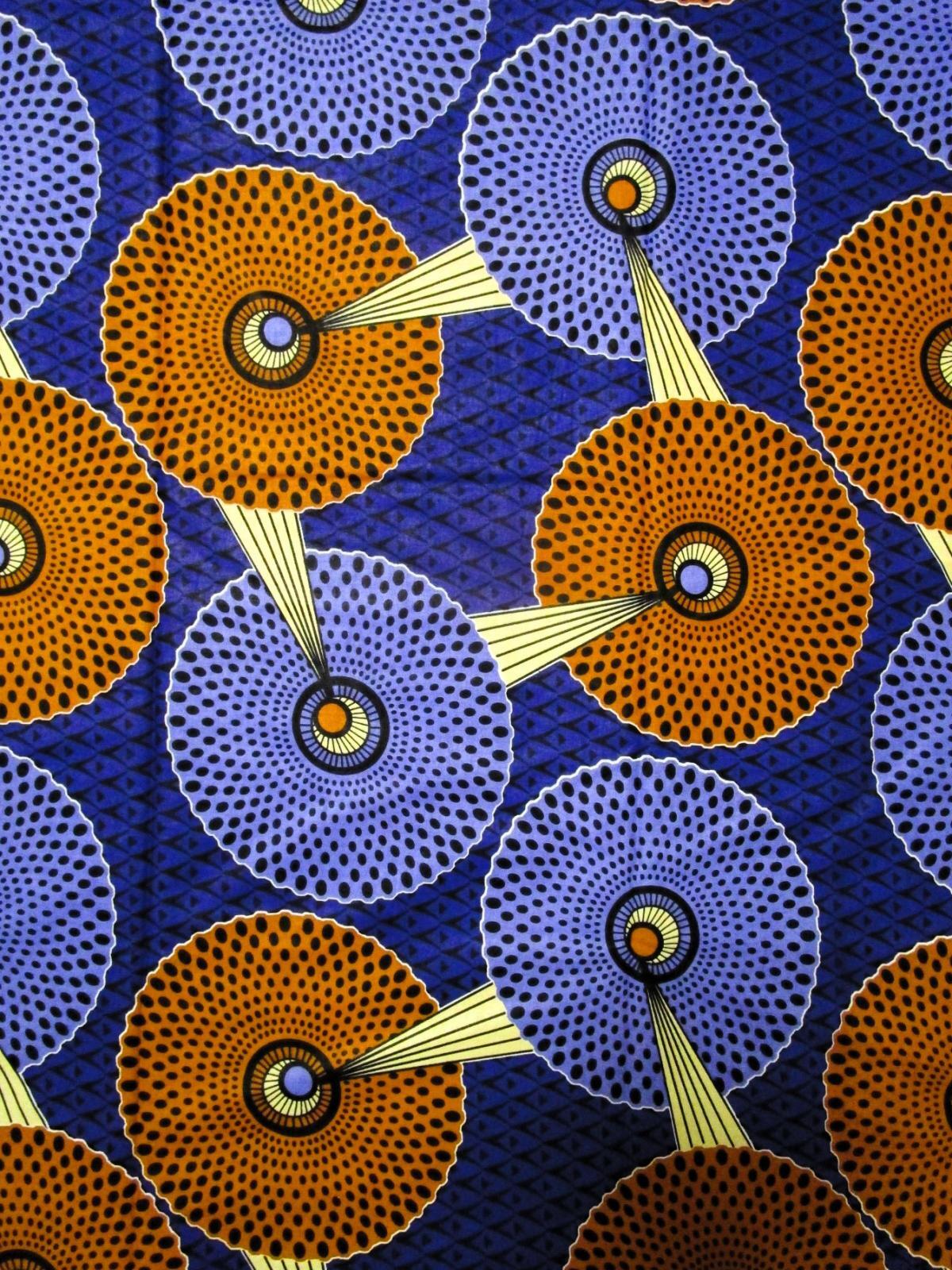 画像: アフリカンプリント生地 パーニュ