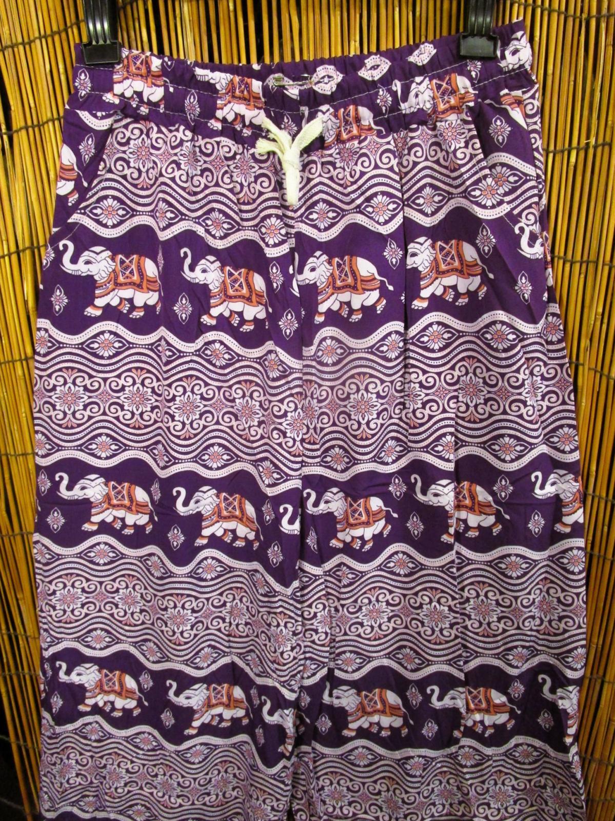 画像2: 象さんプリント＊ポリエステル素材＊ロング丈＊イージーパンツ