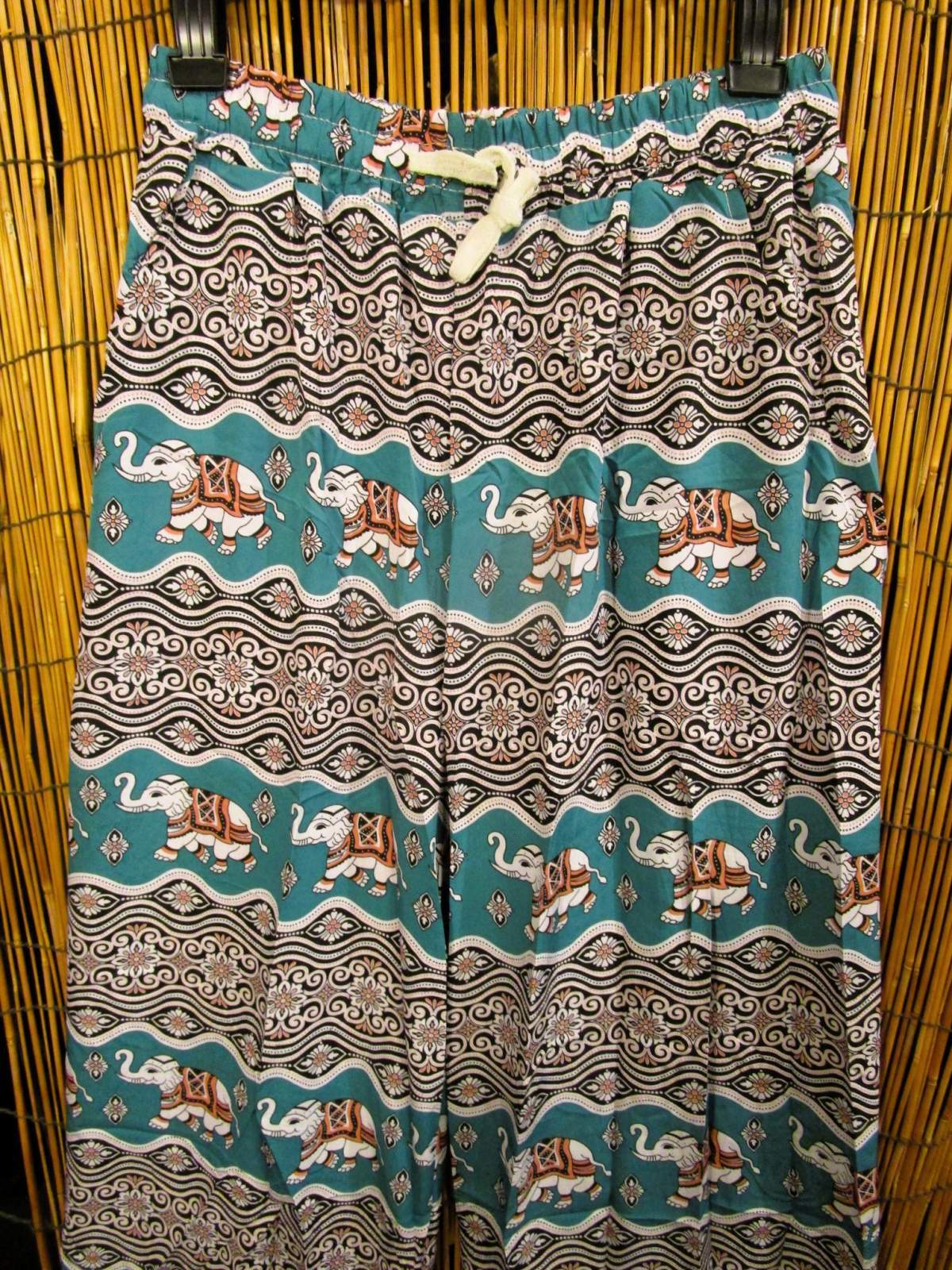 画像2: 象さんプリント＊ポリエステル素材＊ロング丈＊イージーパンツ