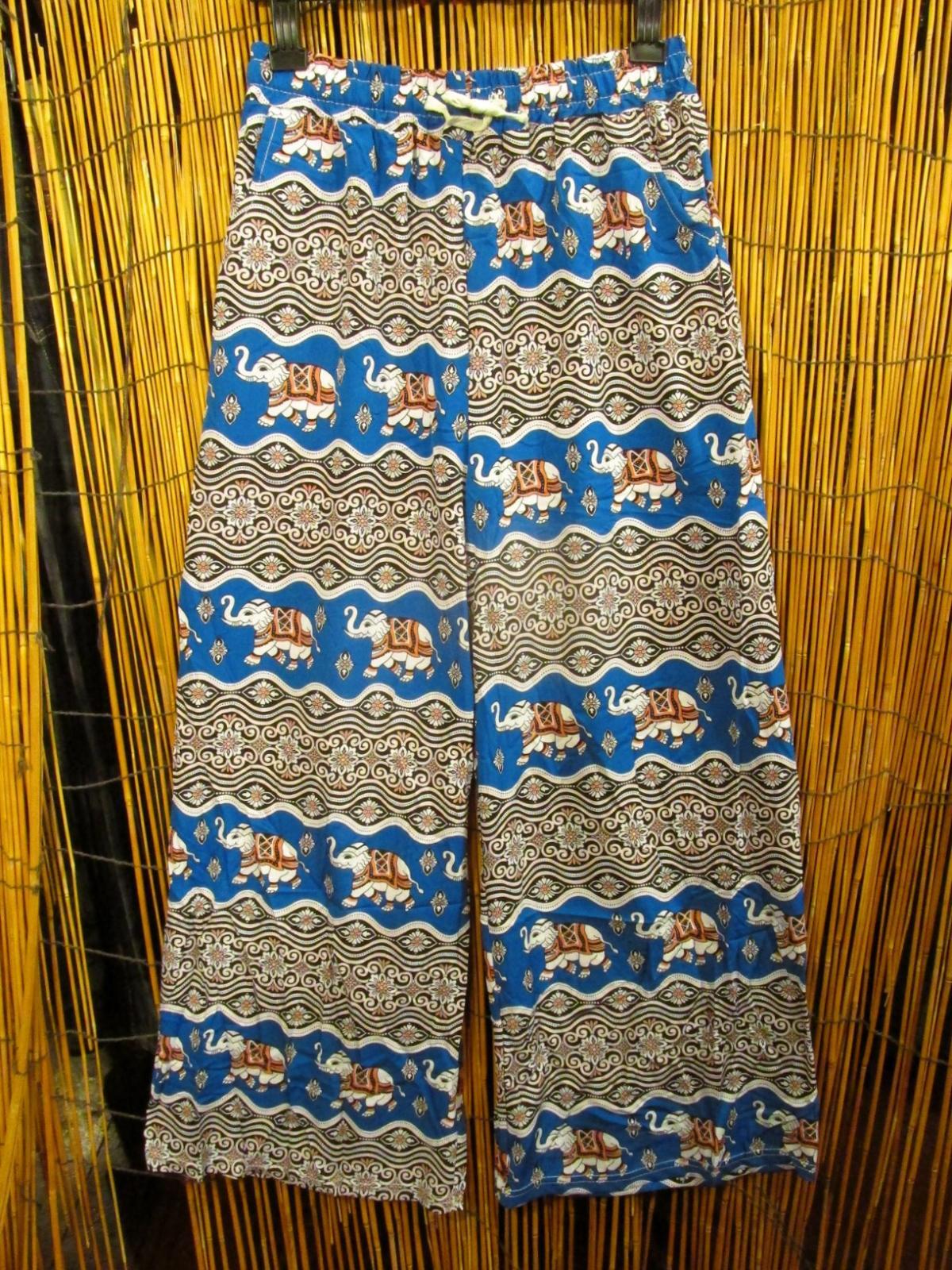 画像1: 象さんプリント＊ポリエステル素材＊ロング丈＊イージーパンツ