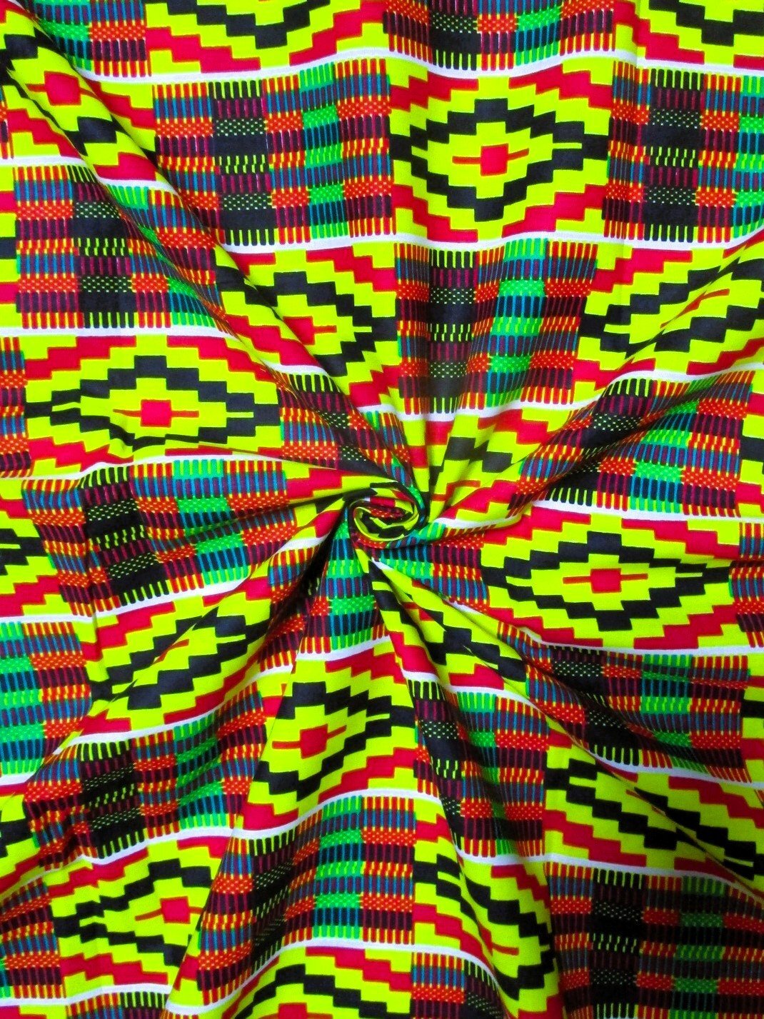 画像: アフリカンプリント生地 パーニュ