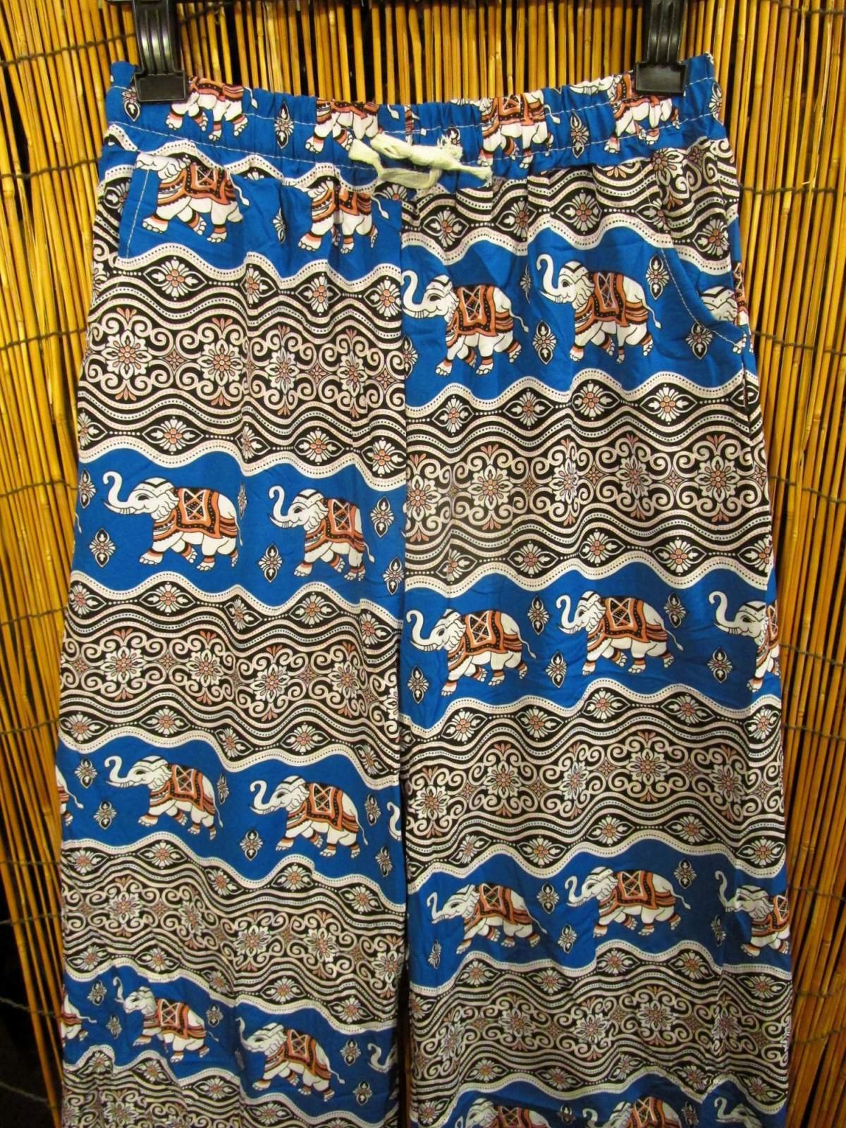 画像2: 象さんプリント＊ポリエステル素材＊ロング丈＊イージーパンツ