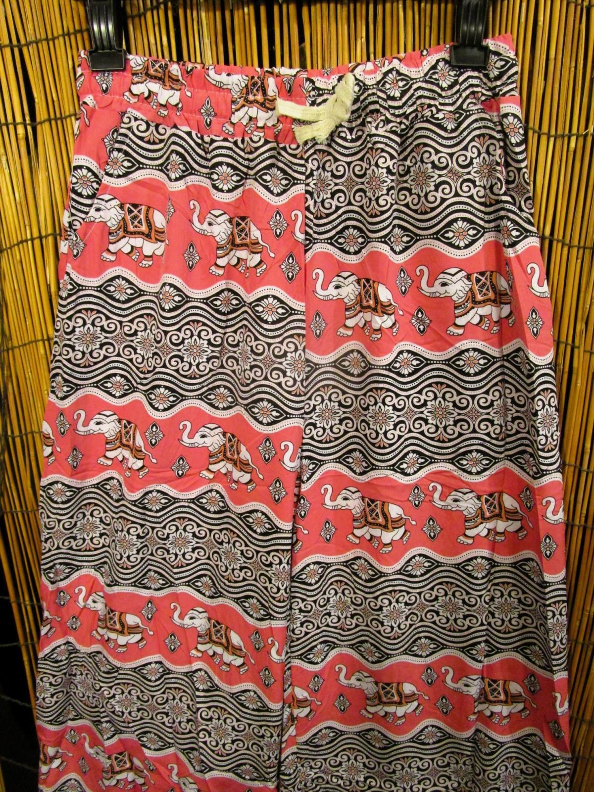 画像2: 象さんプリント＊ポリエステル素材＊ロング丈＊イージーパンツ