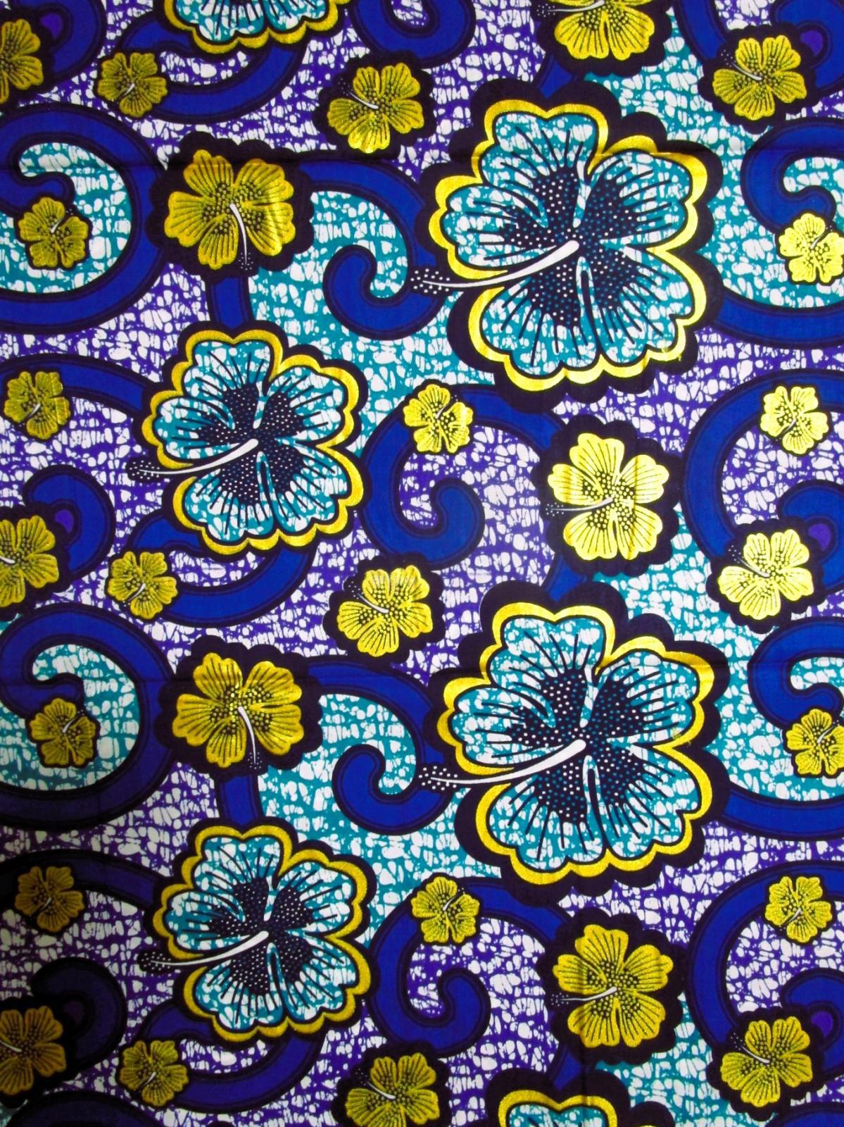 画像: アフリカンプリント生地 パーニュ