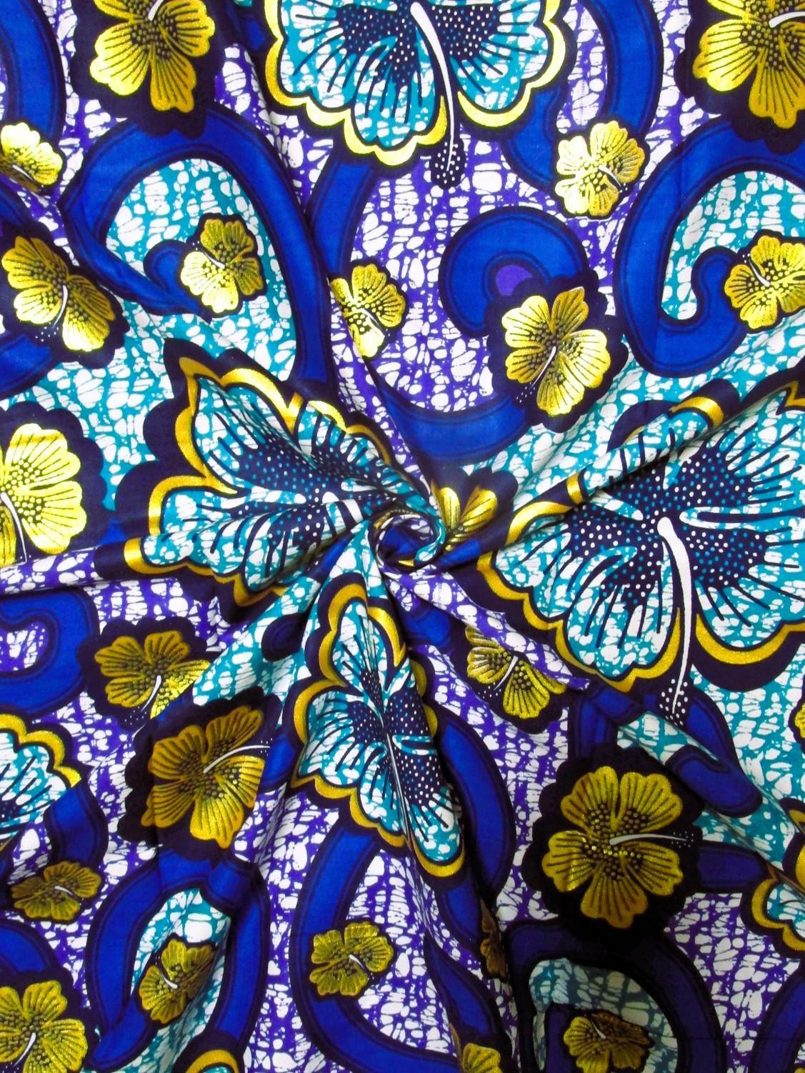 画像: アフリカンプリント生地 パーニュ