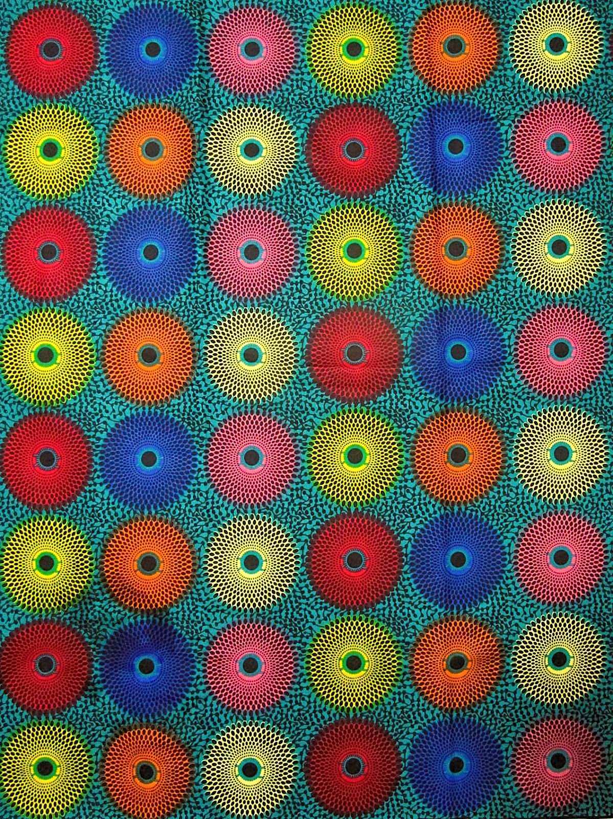 画像: アフリカンプリント生地 パーニュ