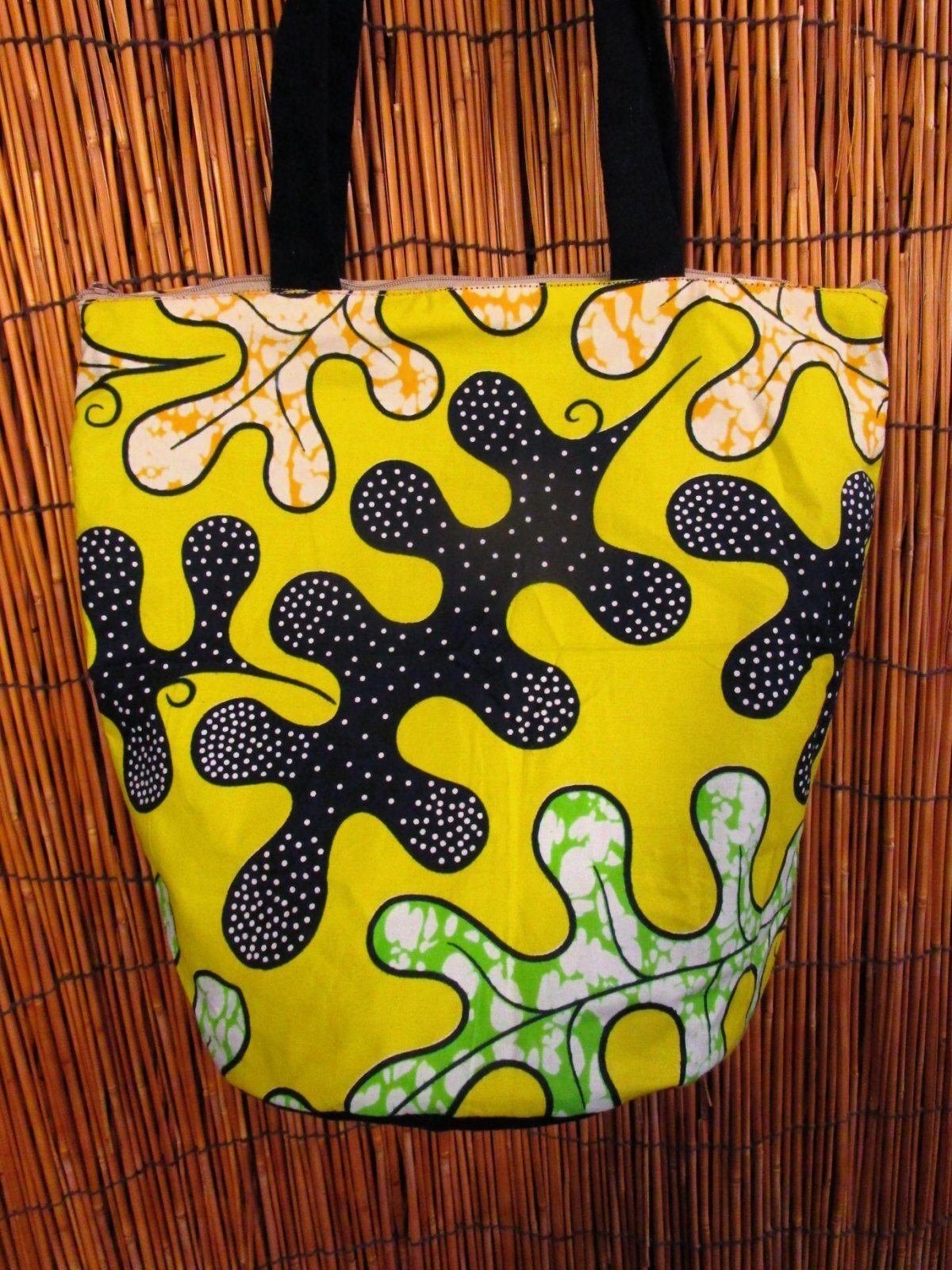 画像: パーニュ生地＊アフリカンプリント＊トートバッグ＊Ｍ