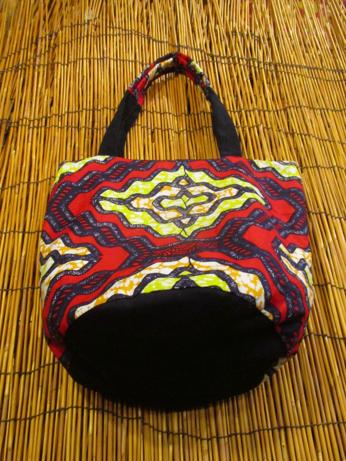 画像: パーニュ生地＊アフリカンプリント＊トートバッグ＊Ｍ