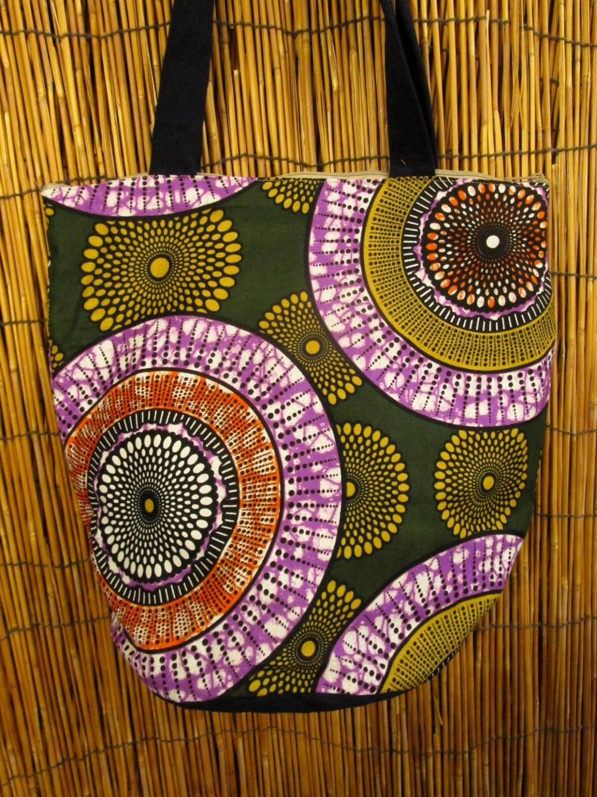 画像: パーニュ生地＊アフリカンプリント＊トートバッグ＊Ｍ