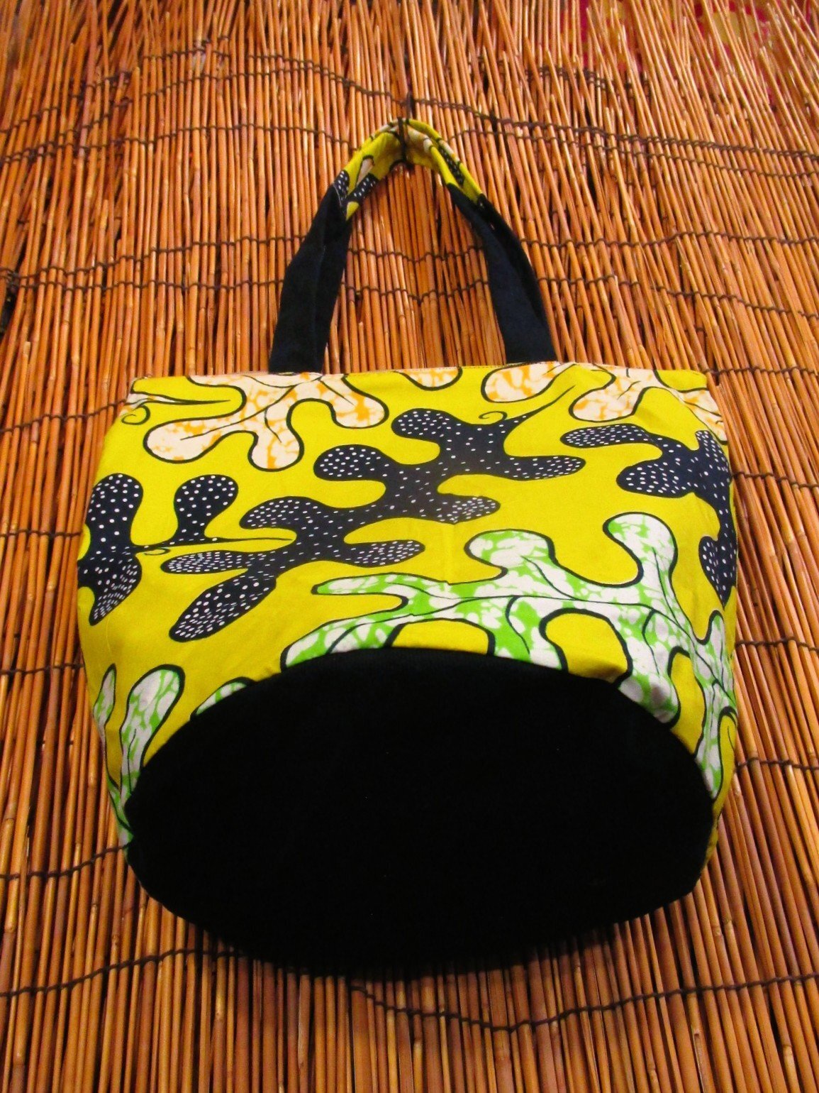 画像: パーニュ生地＊アフリカンプリント＊トートバッグ＊Ｍ