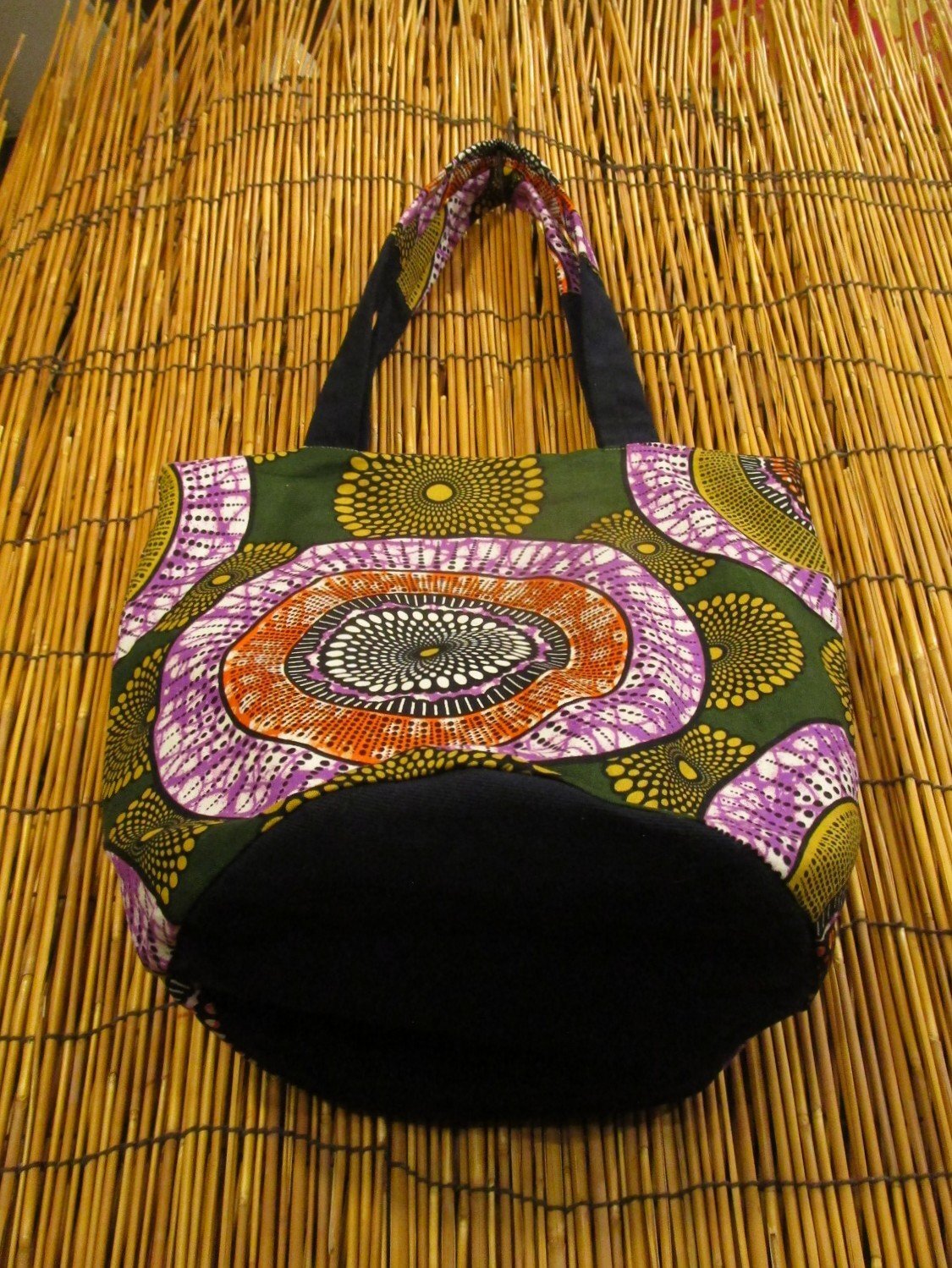 画像: パーニュ生地＊アフリカンプリント＊トートバッグ＊Ｍ