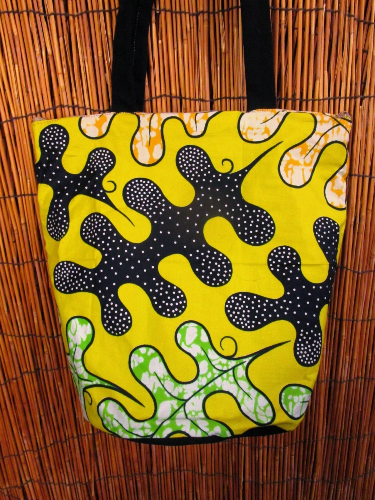 画像: パーニュ生地＊アフリカンプリント＊トートバッグ＊Ｍ
