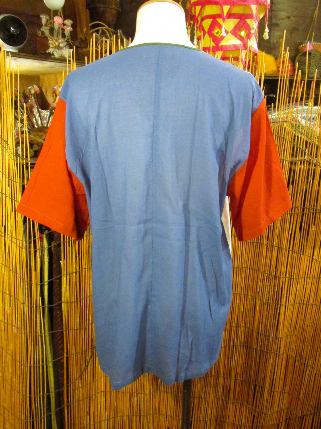 画像: 切り替えカラー＊薄手＊コットン素材＊半袖＊プルオーバー