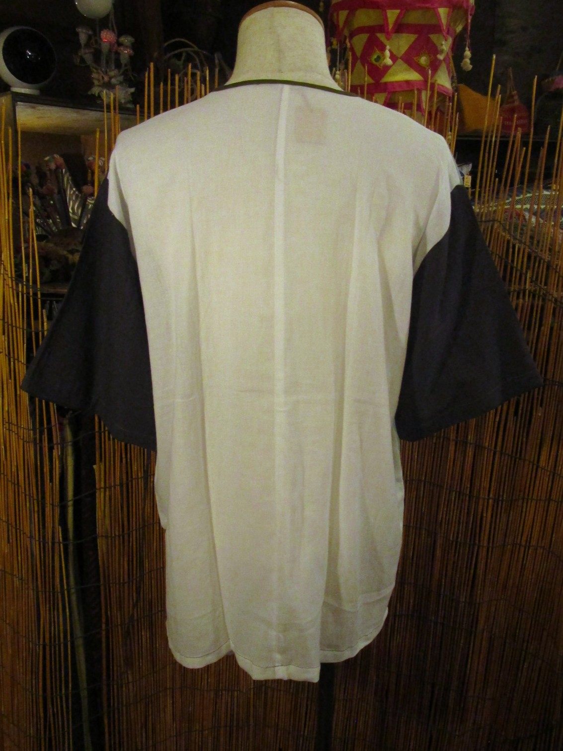 画像: 切り替えカラー＊薄手＊コットン素材＊半袖＊プルオーバー