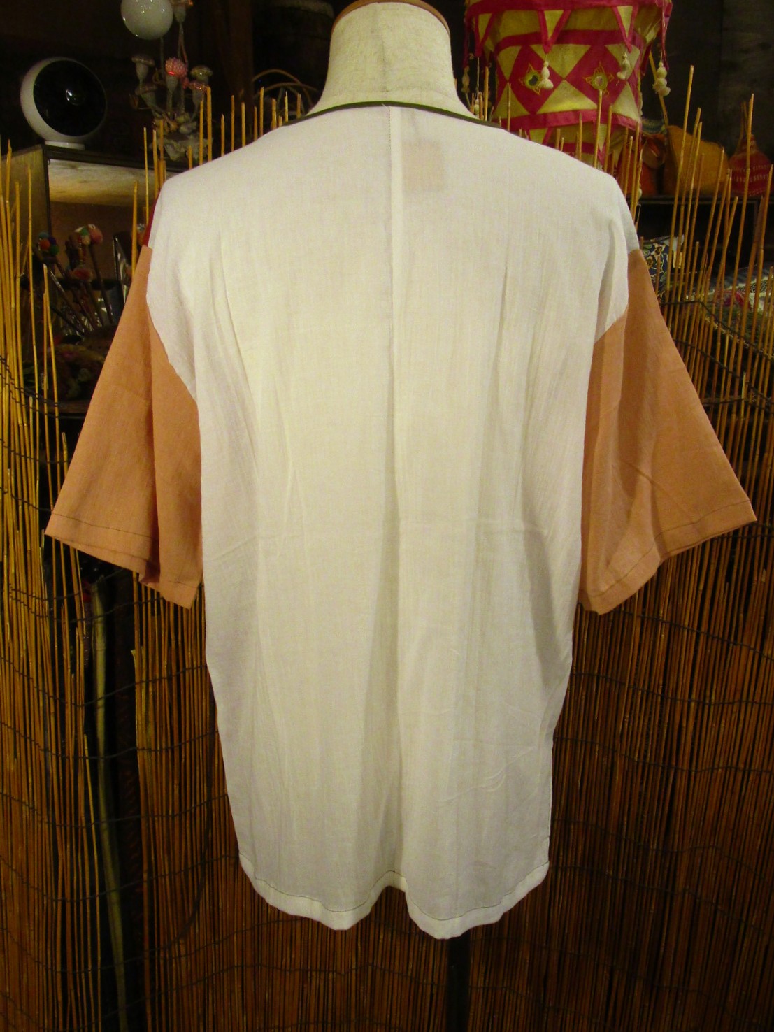 画像: 切り替えカラー＊薄手＊コットン素材＊半袖＊プルオーバー