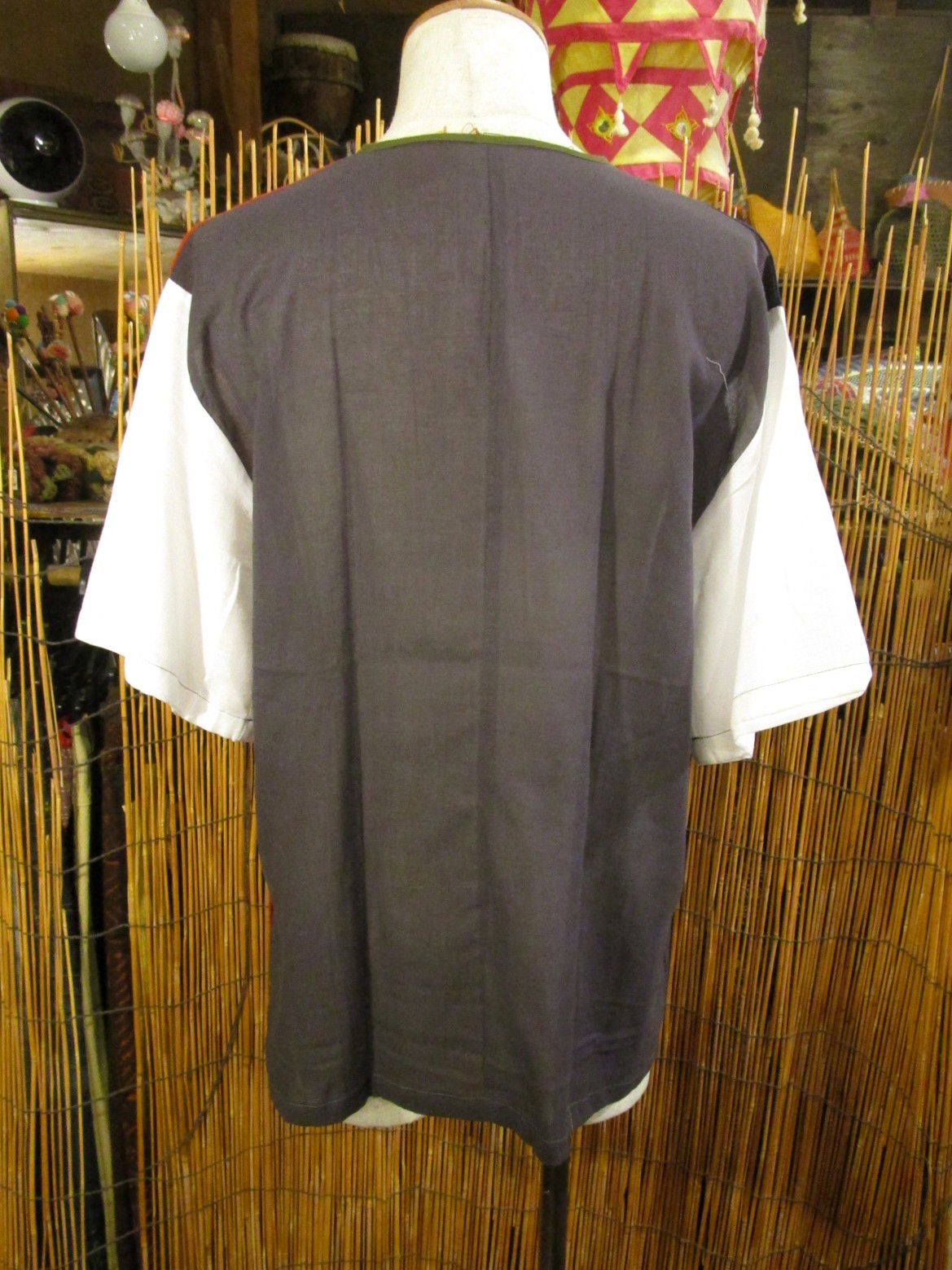 画像: 切り替えカラー＊薄手＊コットン素材＊半袖＊プルオーバー