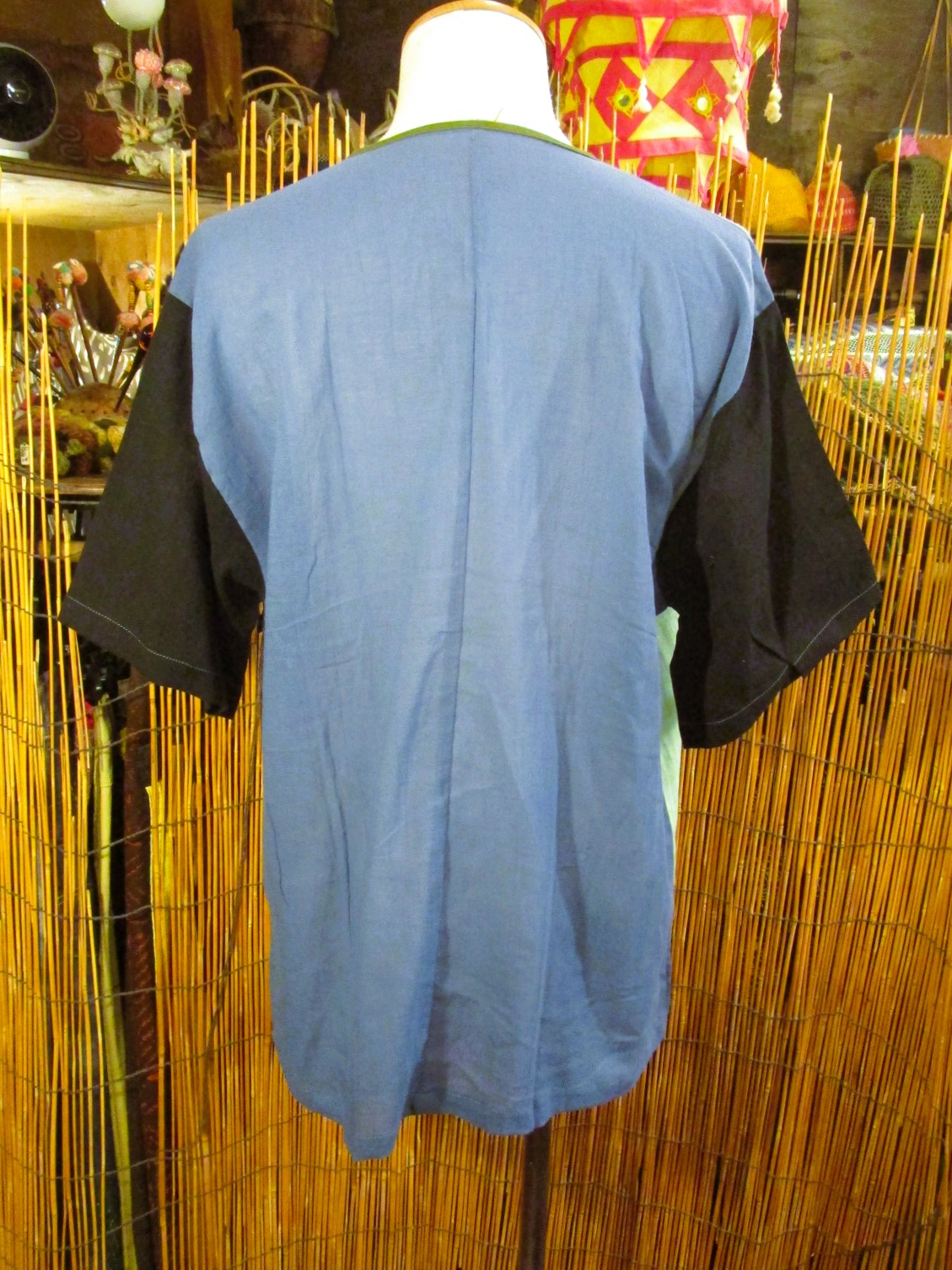 画像: 切り替えカラー＊薄手＊コットン素材＊半袖＊プルオーバー