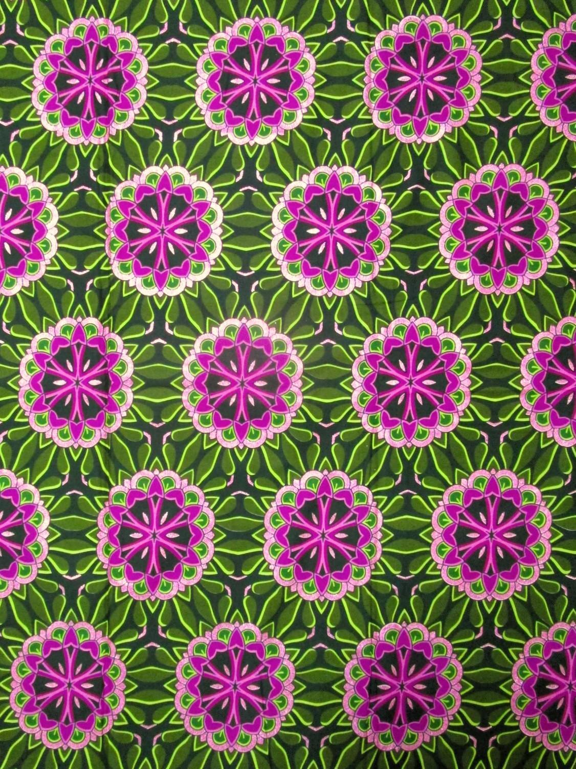 画像1: アフリカンプリント生地 パーニュ