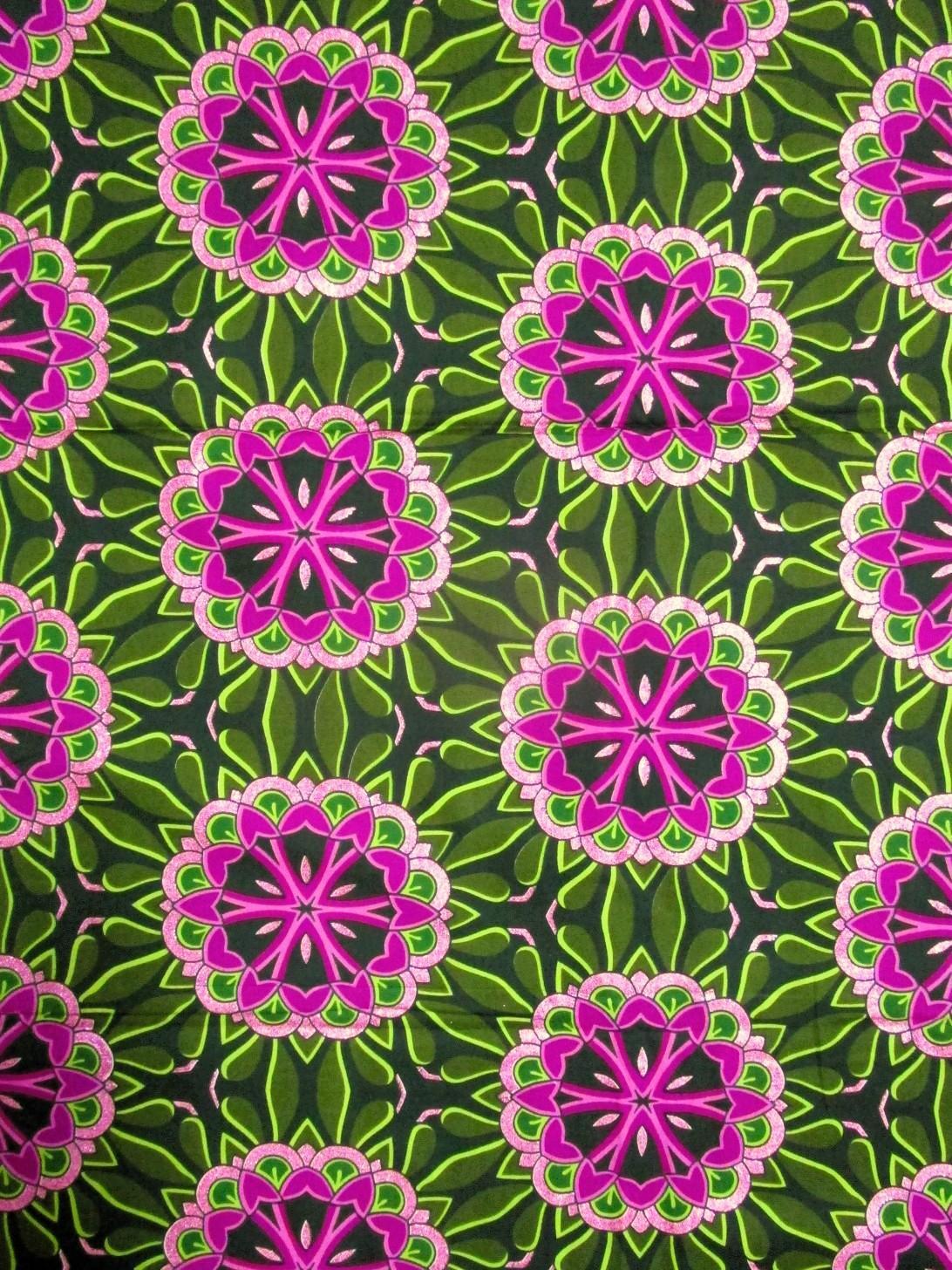 画像: アフリカンプリント生地 パーニュ