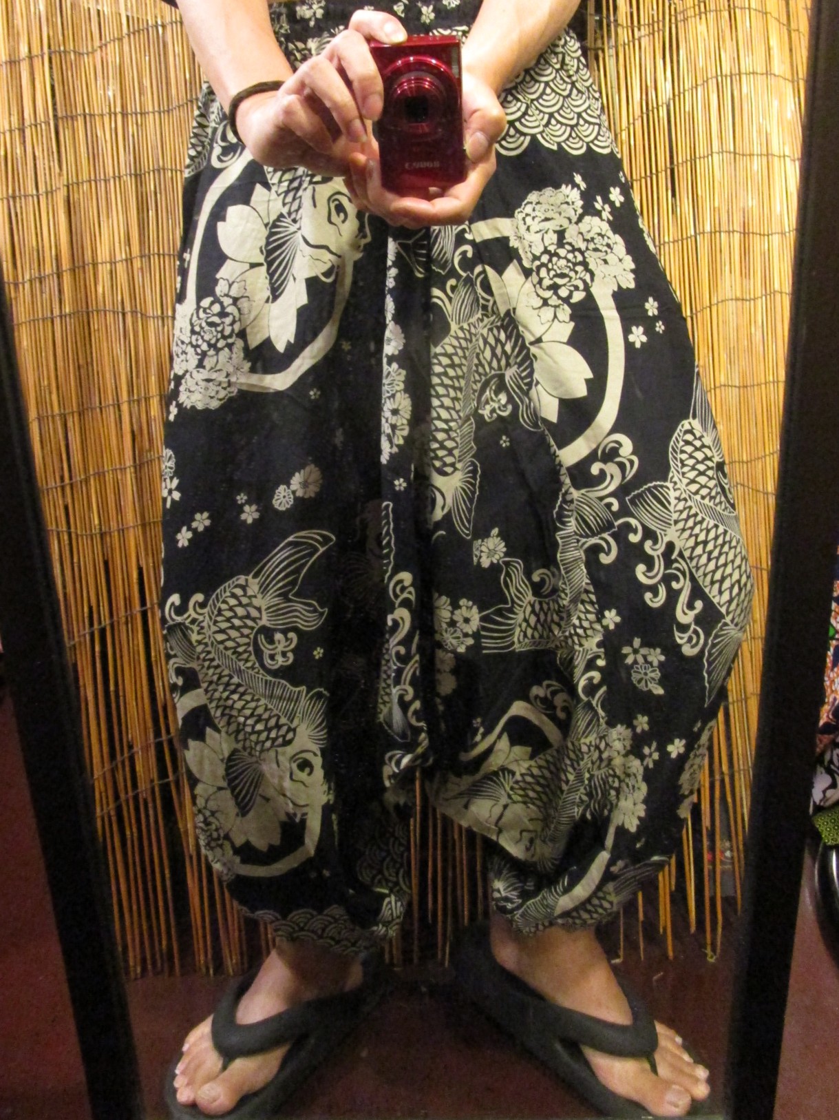 画像: 和風プリント＊レーヨン素材＊ふんわり＊サルエルパンツ