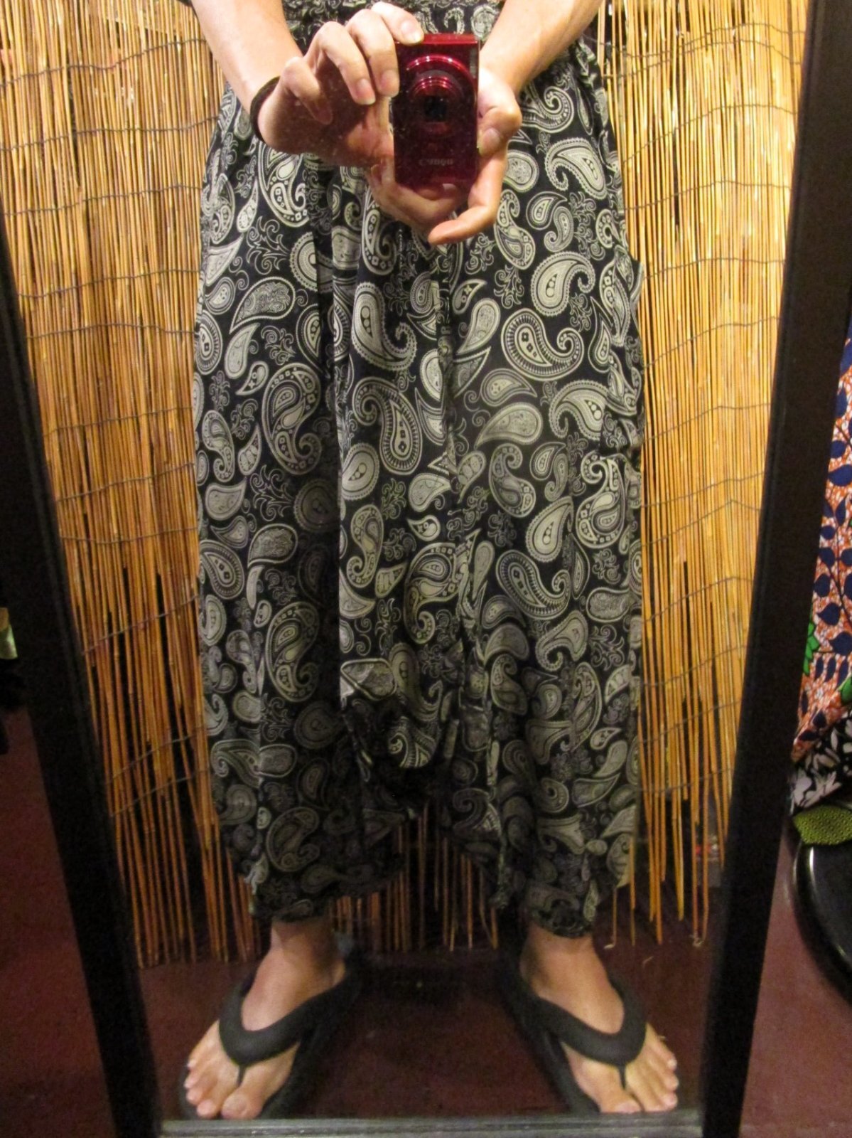 画像: 和風プリント＊レーヨン素材＊ふんわり＊サルエルパンツ