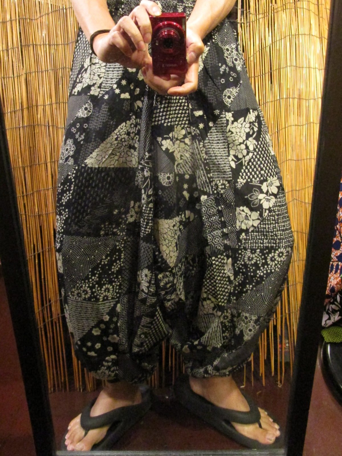 画像: 和風プリント＊レーヨン素材＊ふんわり＊サルエルパンツ