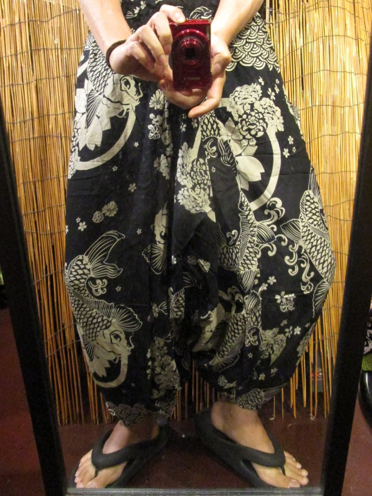 画像: 和風プリント＊レーヨン素材＊ふんわり＊サルエルパンツ