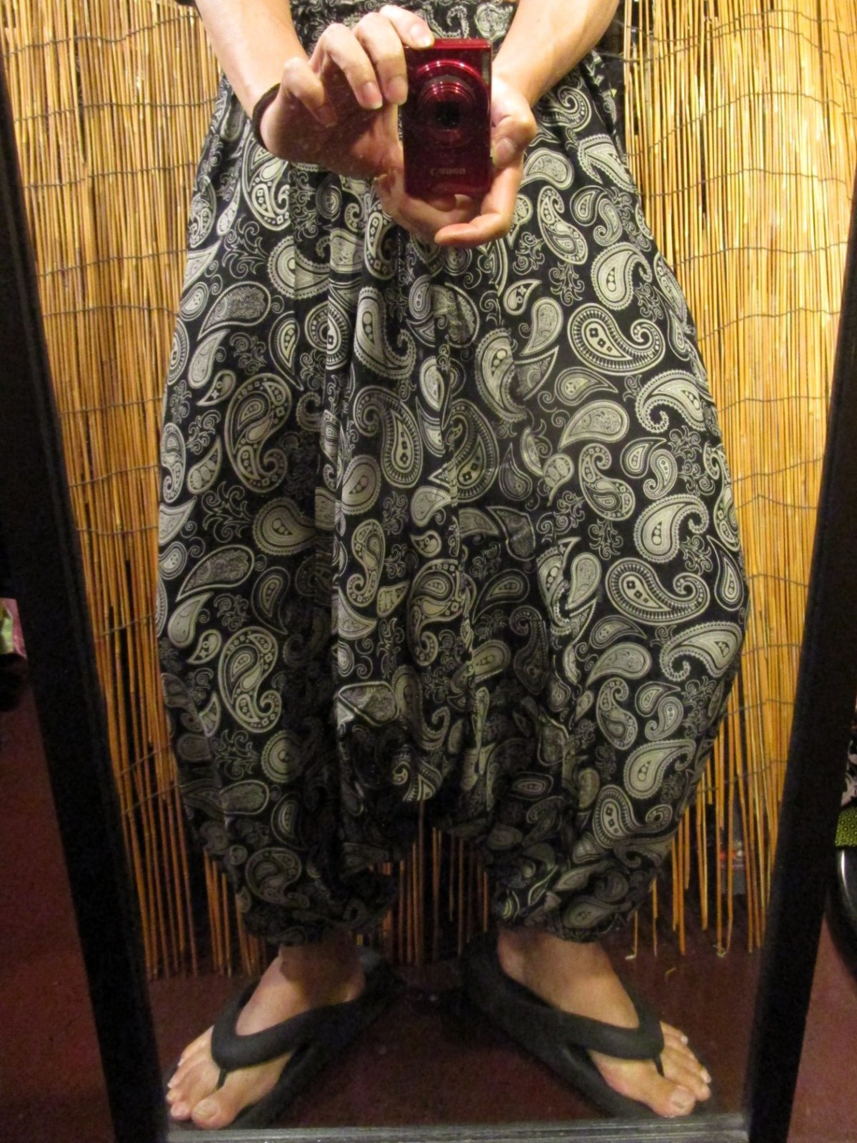 画像: 和風プリント＊レーヨン素材＊ふんわり＊サルエルパンツ