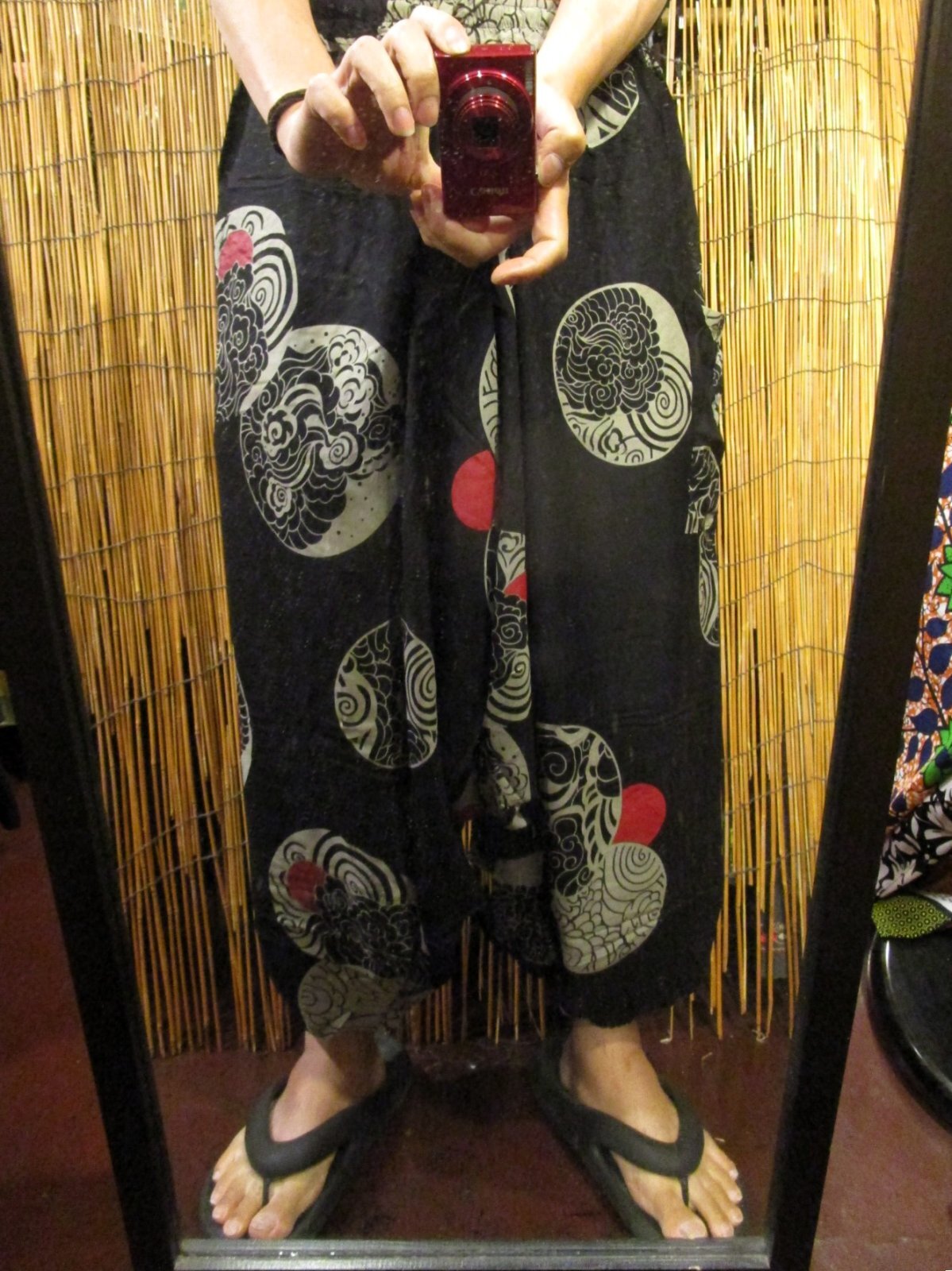 画像: 和風プリント＊レーヨン素材＊ふんわり＊サルエルパンツ