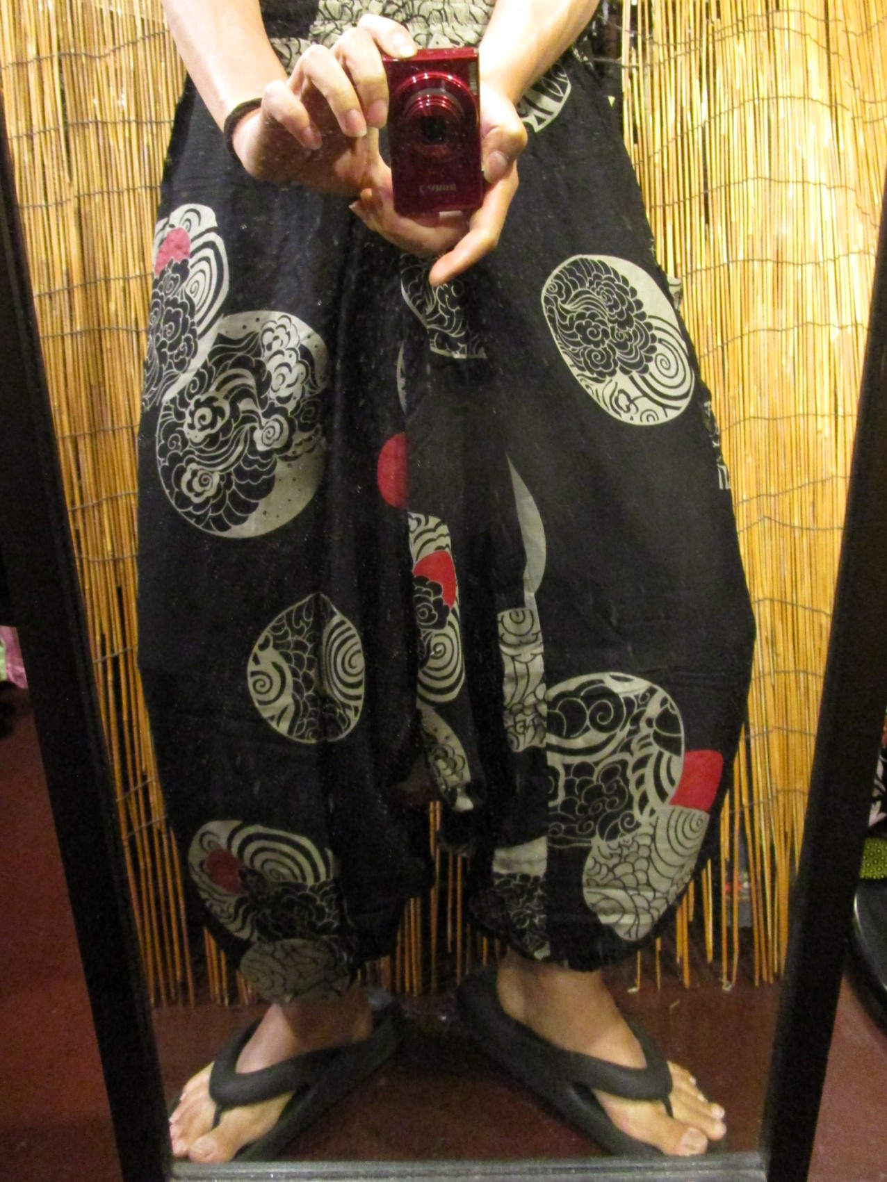 画像: 和風プリント＊レーヨン素材＊ふんわり＊サルエルパンツ