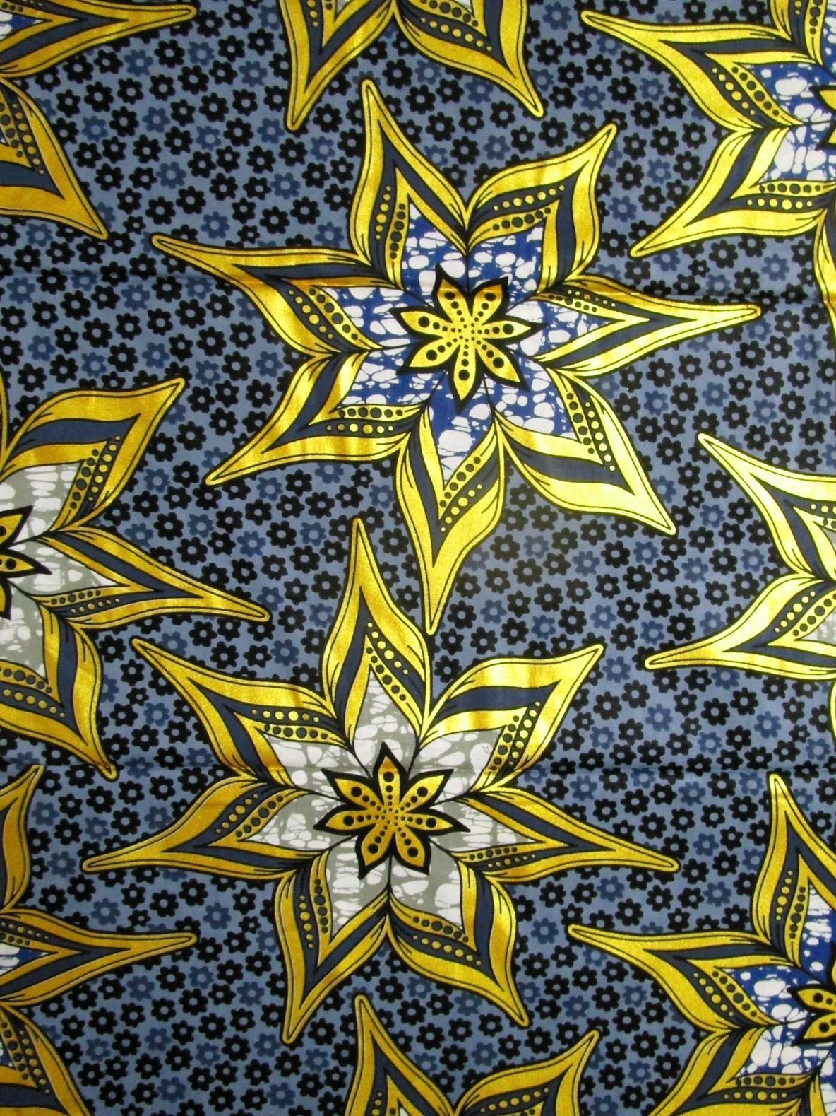 画像: アフリカンプリント生地 パーニュ