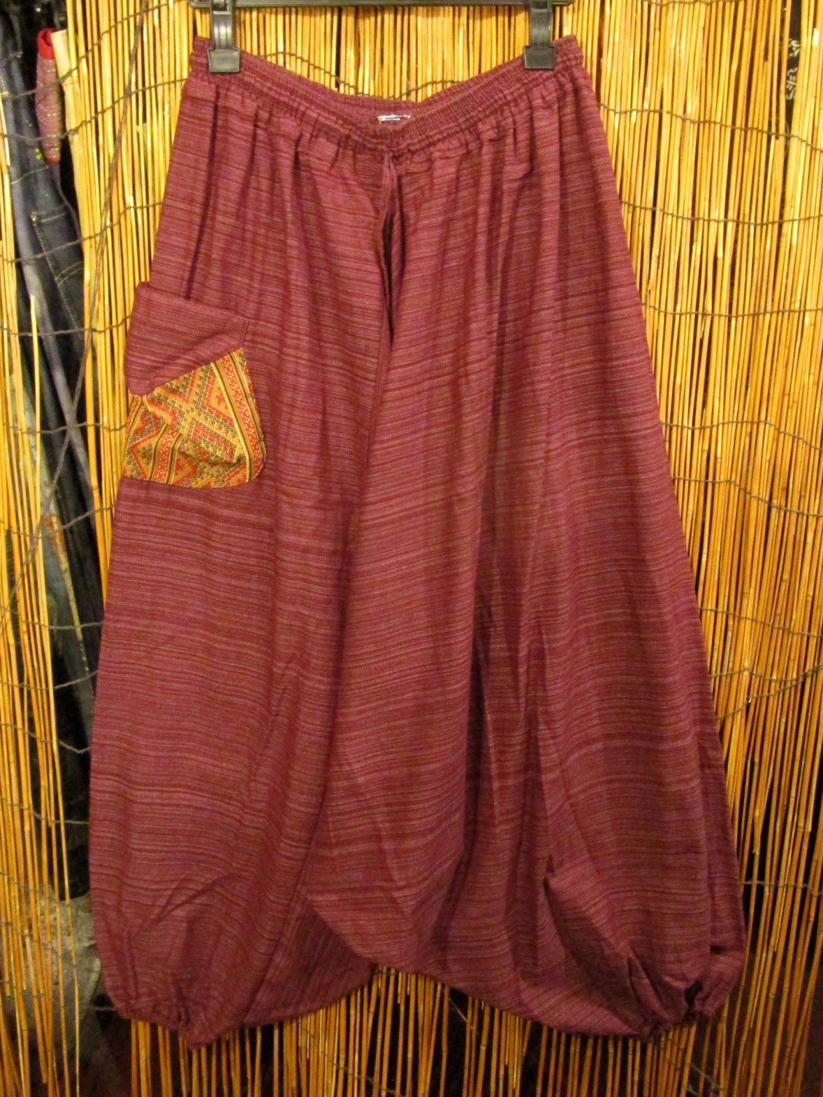 画像1: パッチポケット付き＊コットン素材＊ふんわり＊サルエルパンツ